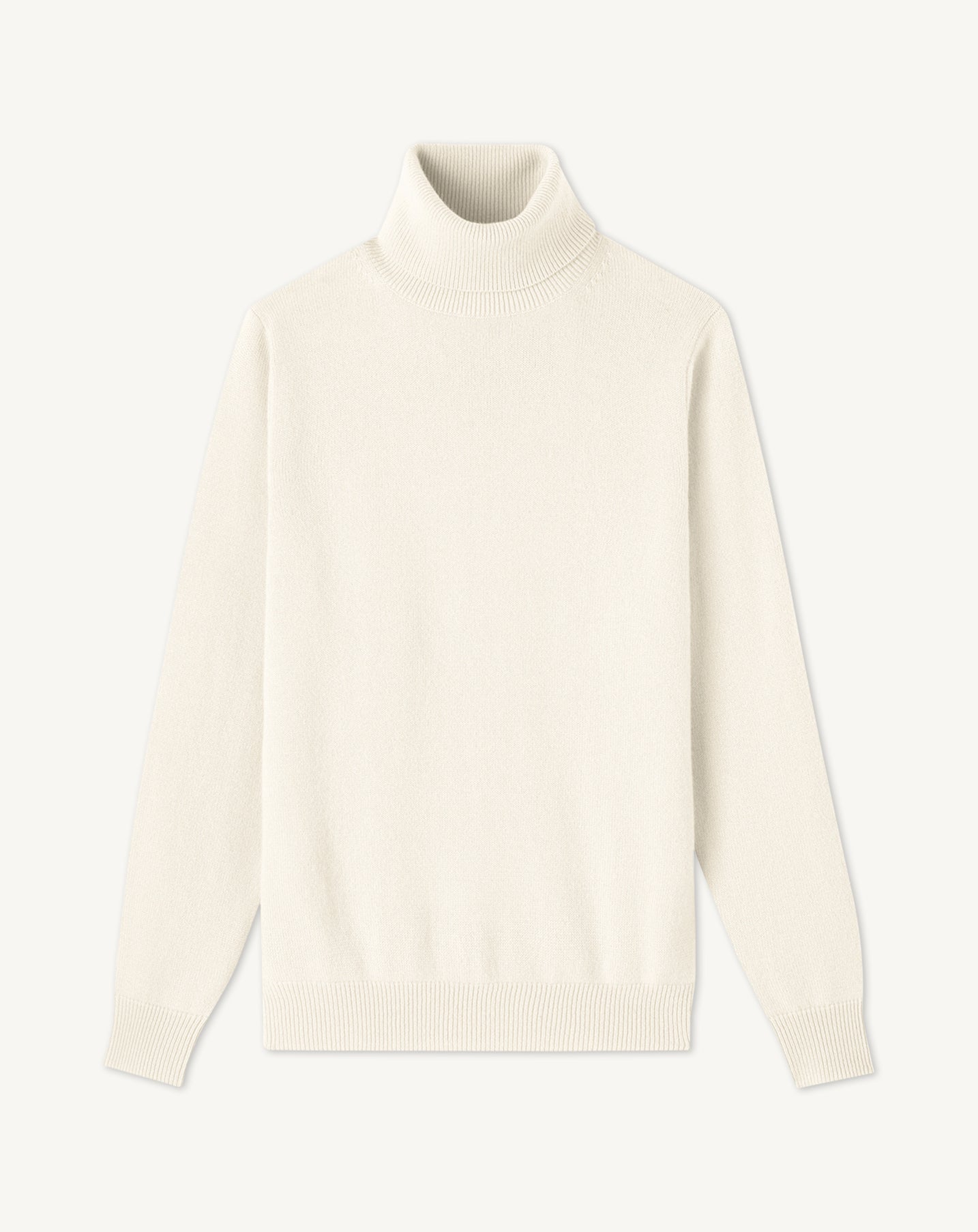 Col roulé 4 fils-NATUREL-100% cachemire