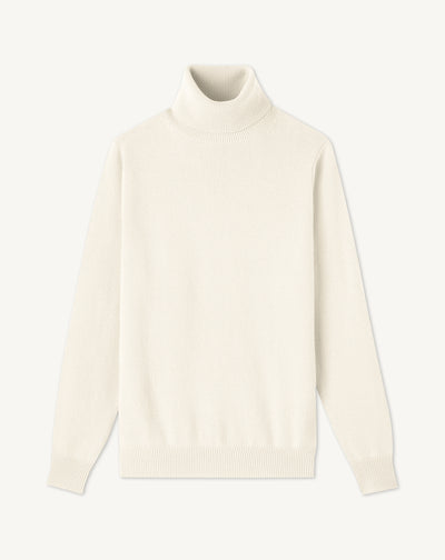 Col roulé 4 fils-NATUREL-100% cachemire