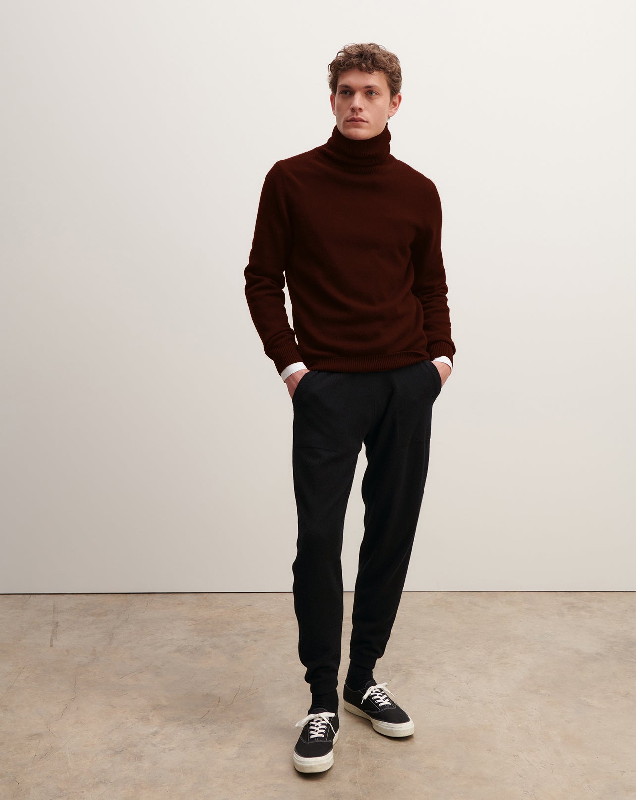 Col roulé 4 fils-CHOCOLAT-100% cachemire