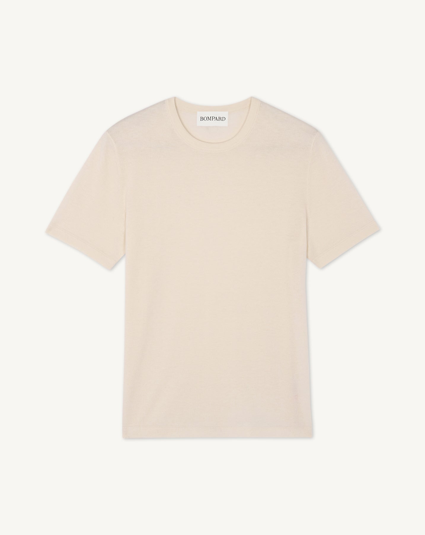 T-shirt ultrafin-NATUREL-85% PIMA COTON 15% CACHEMIRE