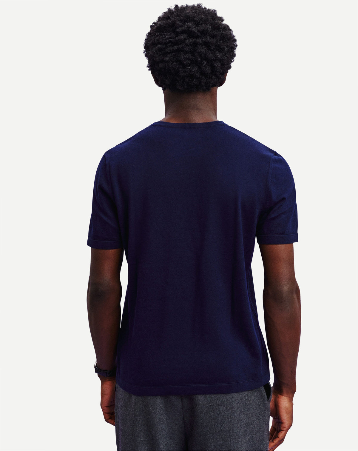 T-shirt Fred-MARINE-85% pima coton 15% cachemire