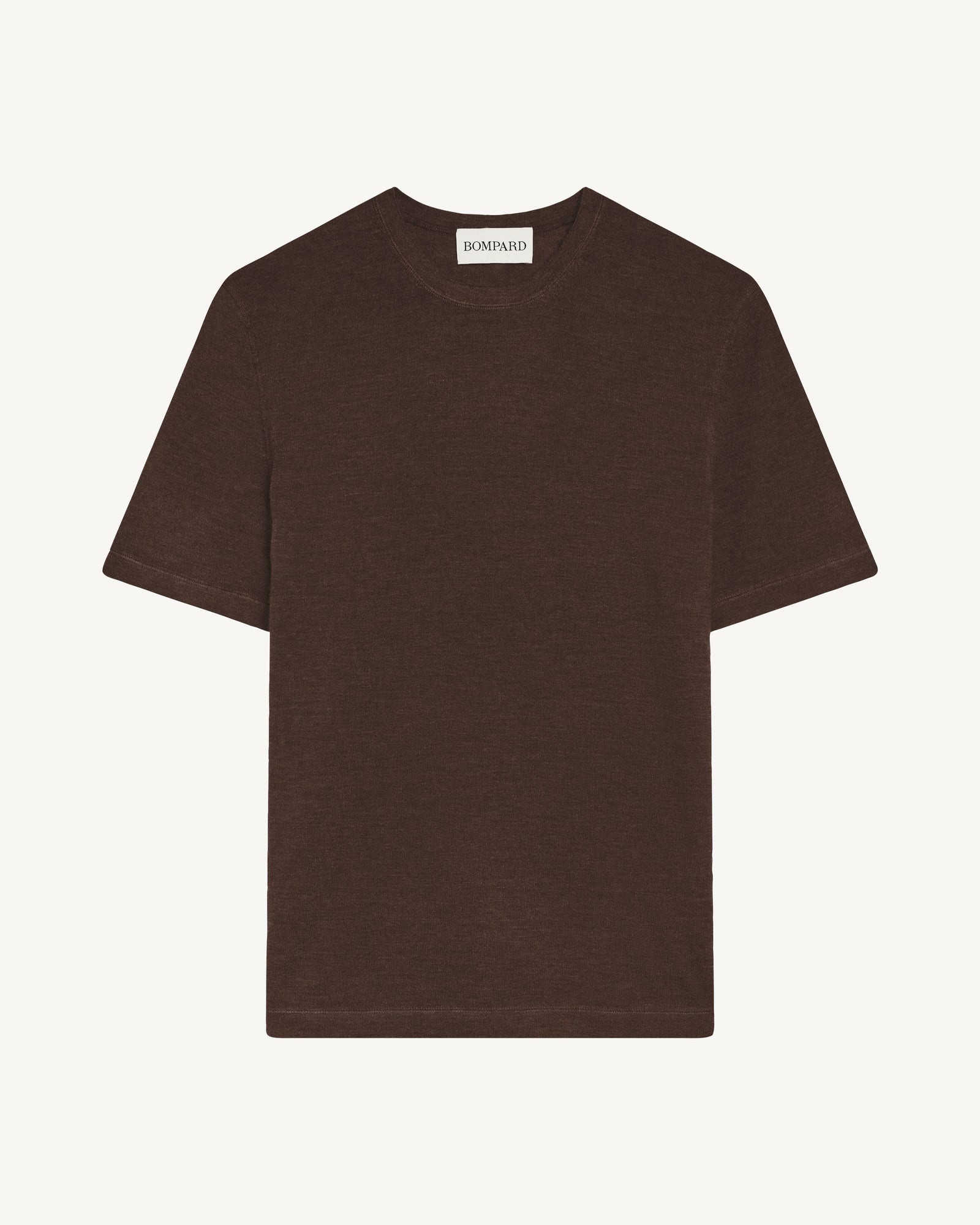 T-shirt ultrafin-CHOCOLAT-85% pima coton 15% cachemire