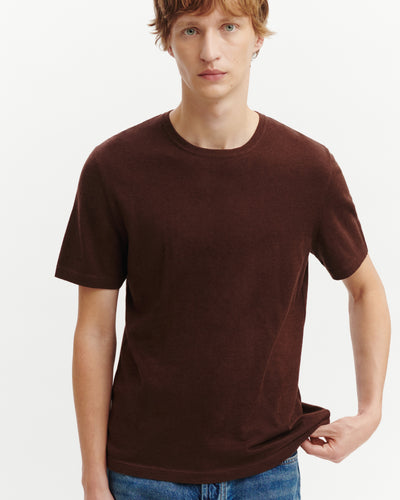 T-shirt ultrafin-CAFE-85% pima coton 15% cachemire