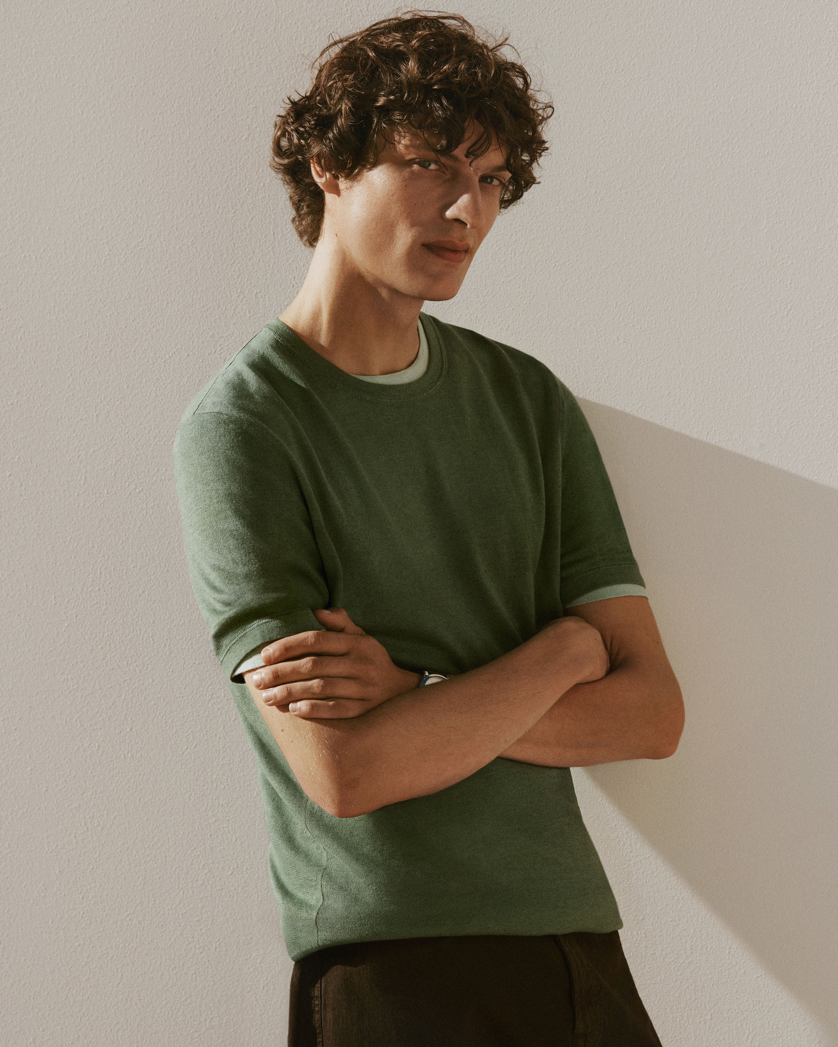 T-shirt ultrafin-JADE-85% pima coton 15% cachemire