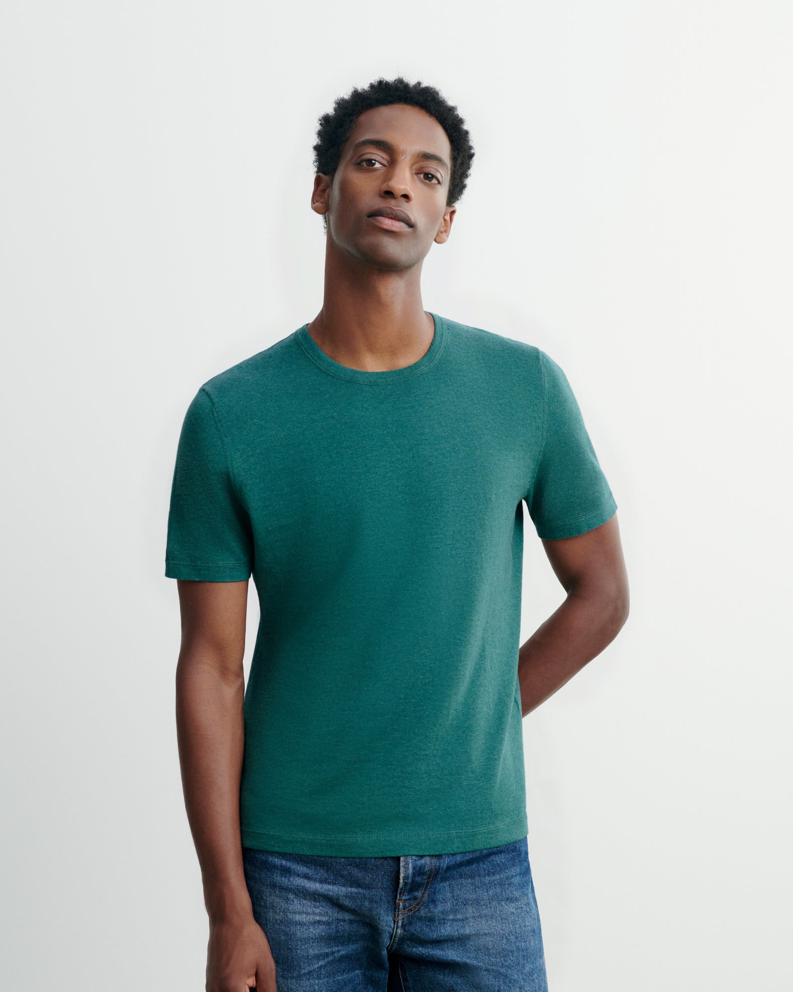 T-shirt ultrafin-CEDRE-85% pima coton 15% cachemire