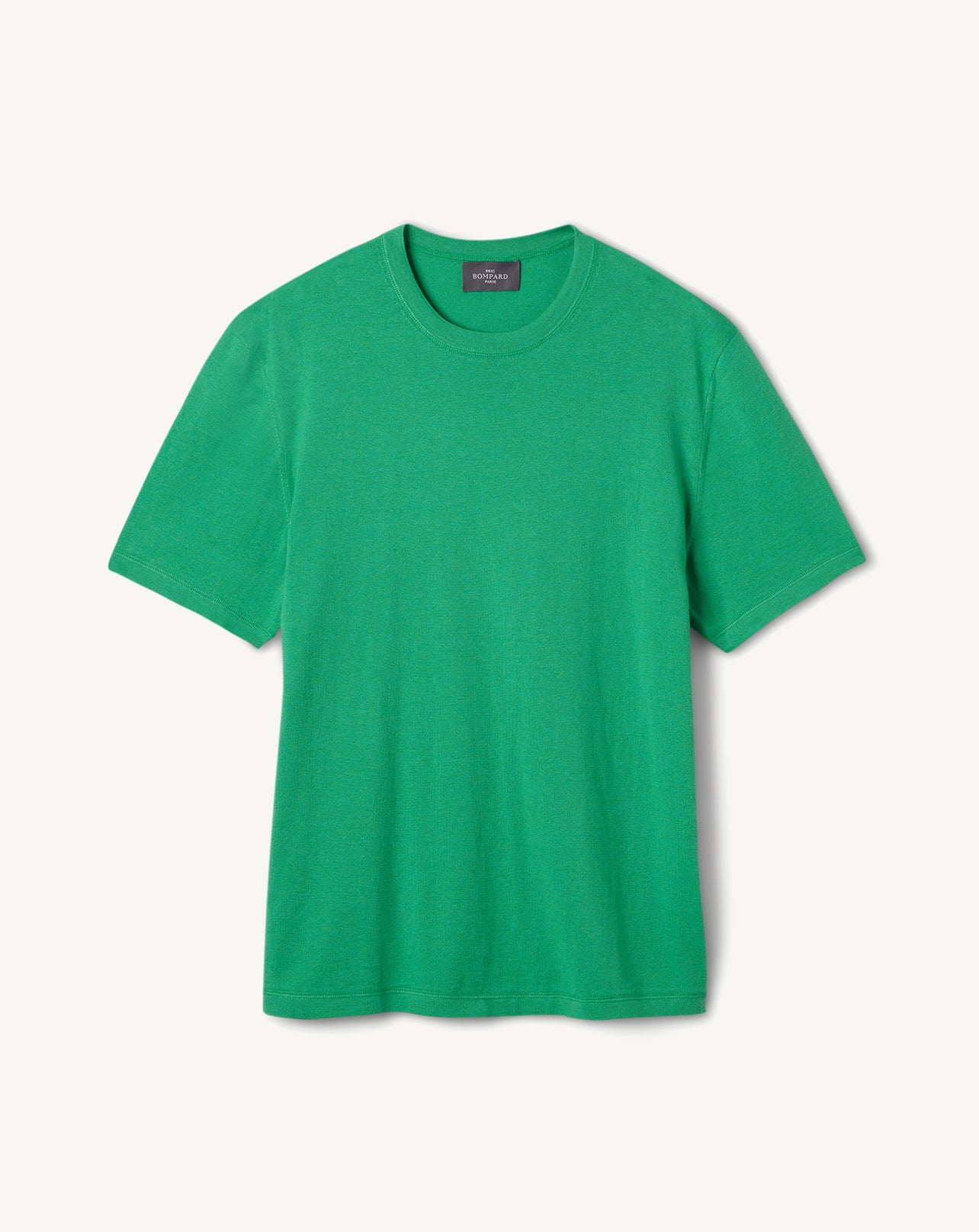 T-shirt ultrafin-VERT TUPPER-85% PIMA COTON 15% CACHEMIRE