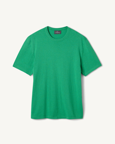 T-shirt ultrafin-VERT TUPPER-85% PIMA COTON 15% CACHEMIRE