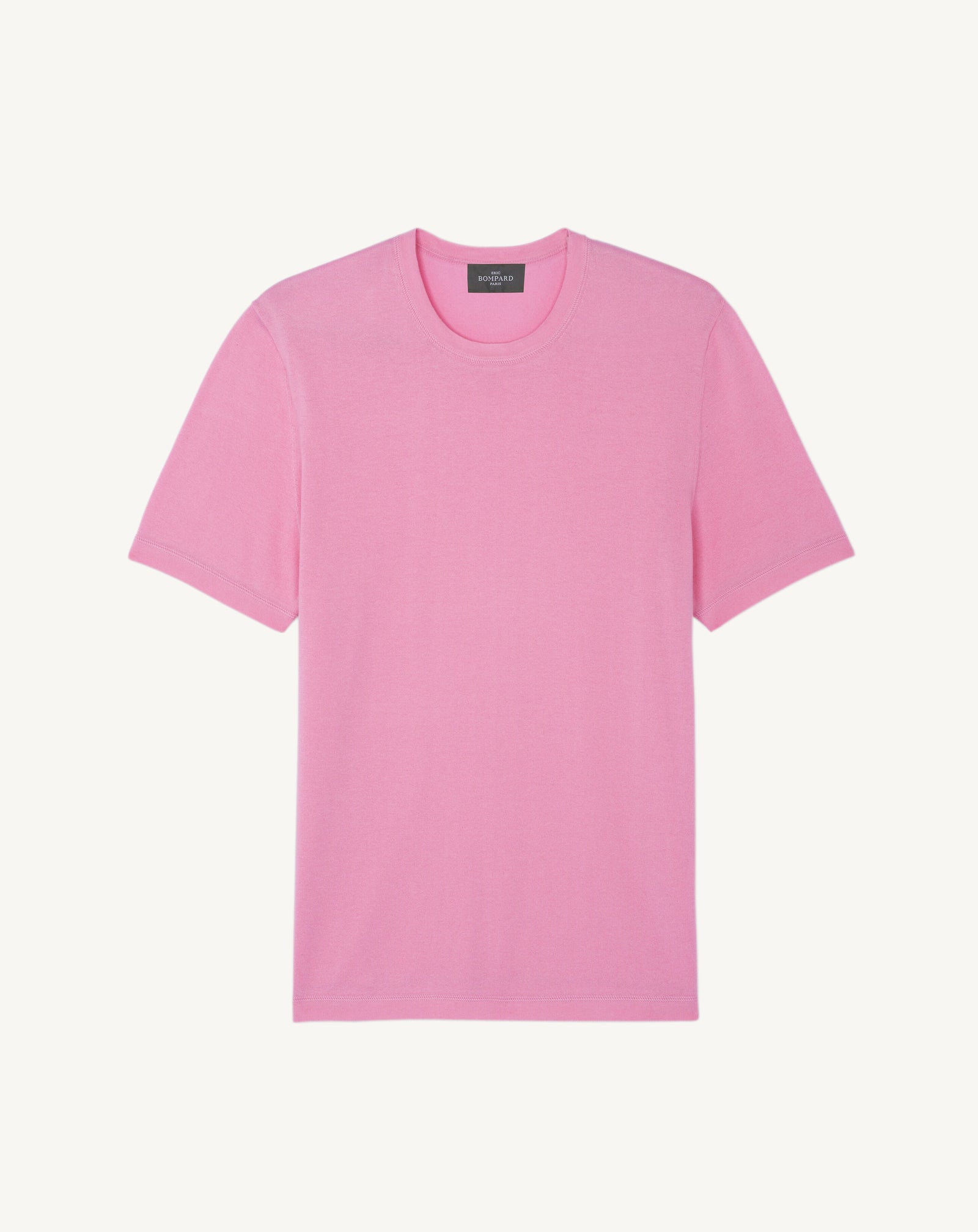 T-shirt ultrafin-ROSE INDIEN-85% pima coton 15% cachemire