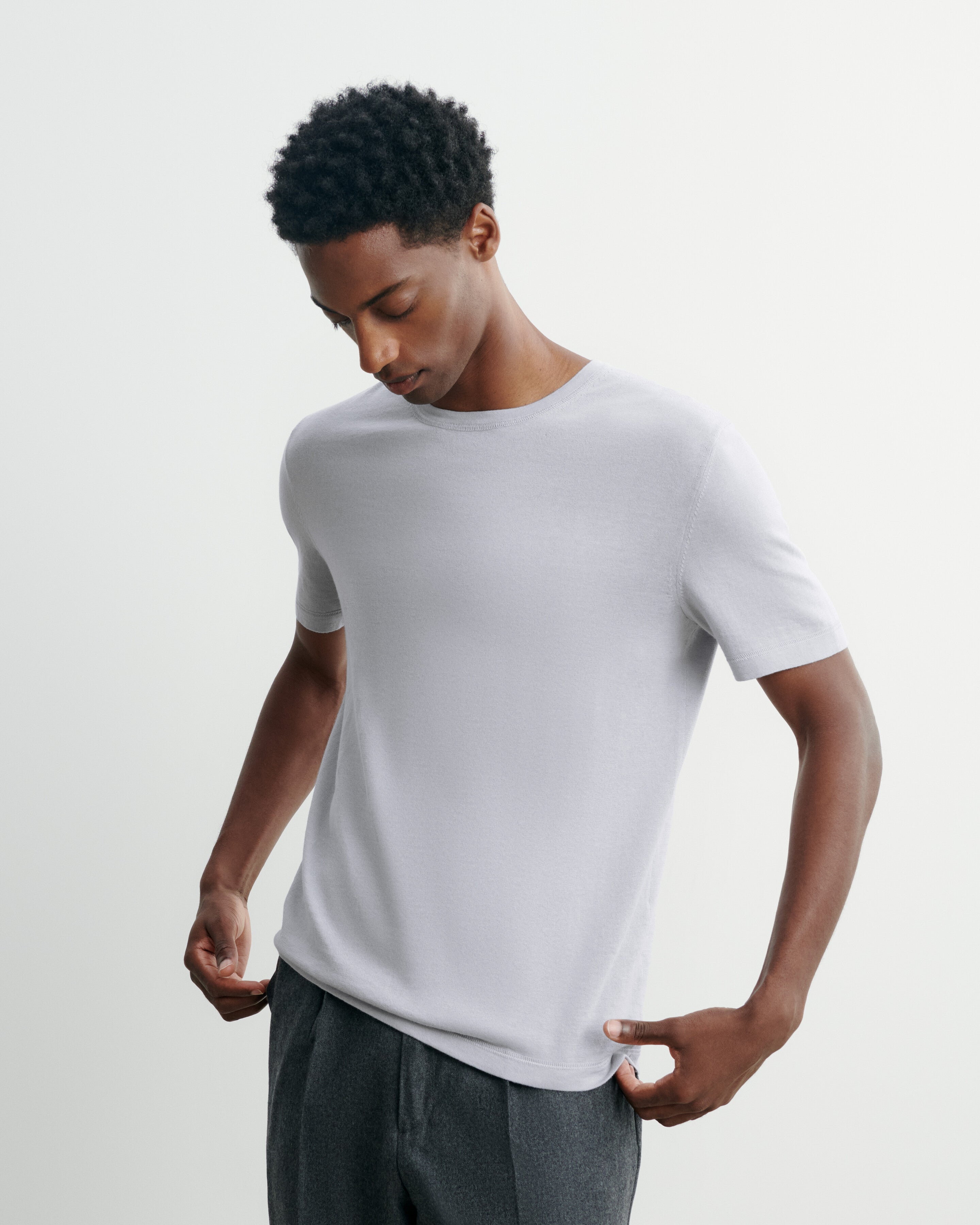 T-shirt ultrafin-CIEL PARIS-85% pima coton 15% cachemire