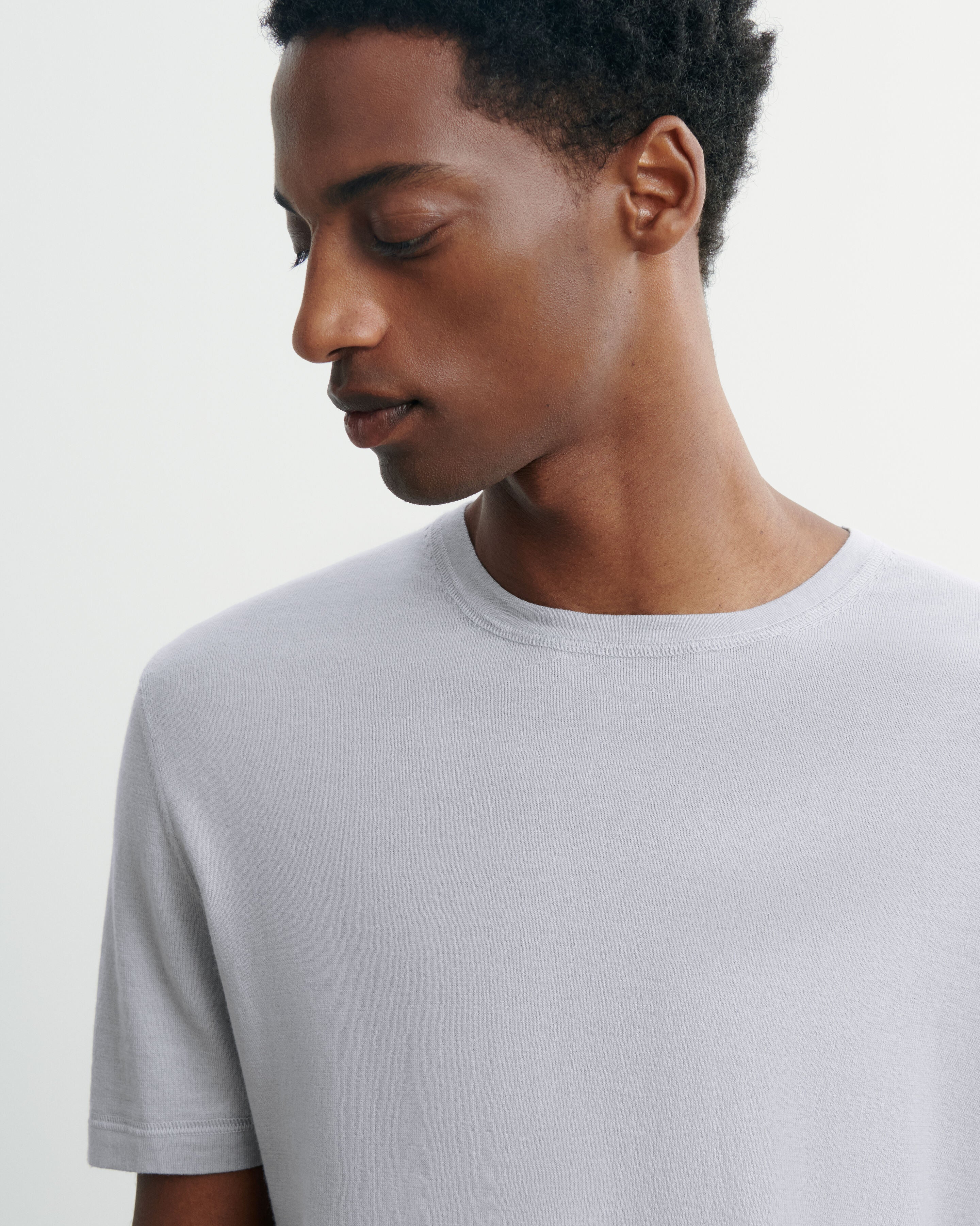 T-shirt ultrafin-CIEL PARIS-85% pima coton 15% cachemire