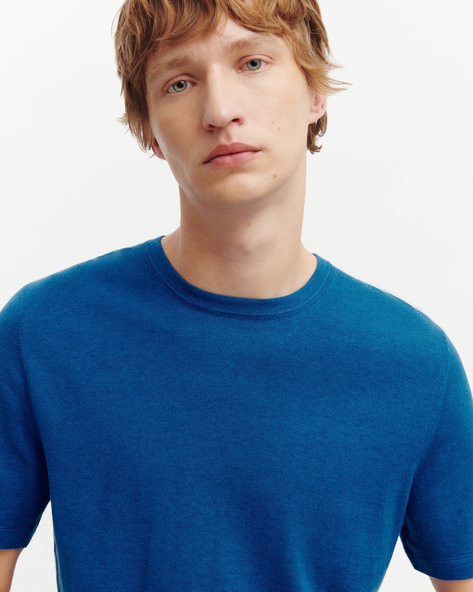 T-shirt ultrafin-ATLANTIQUE-85% pima coton 15% cachemire