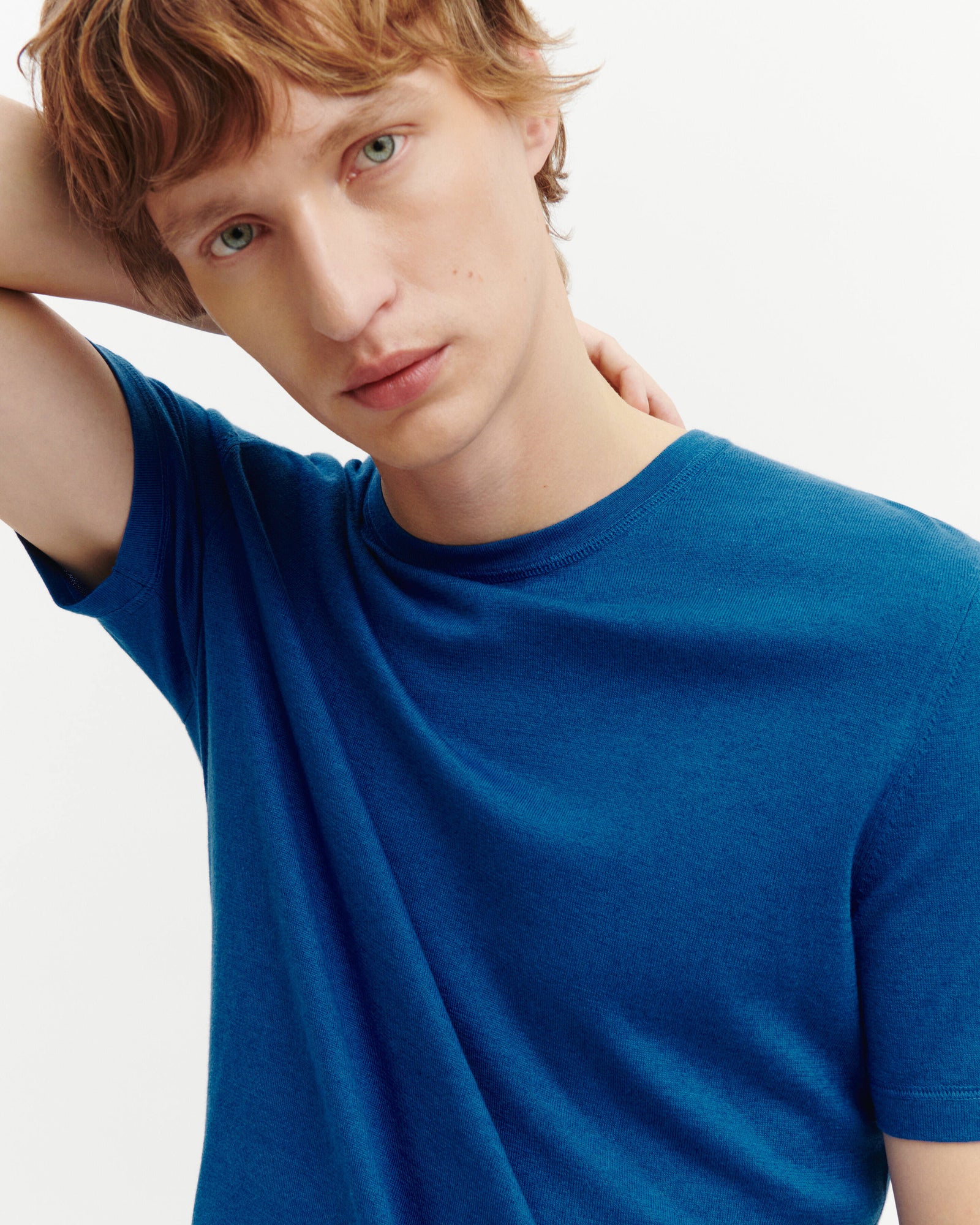 T-shirt ultrafin-ATLANTIQUE-85% pima coton 15% cachemire