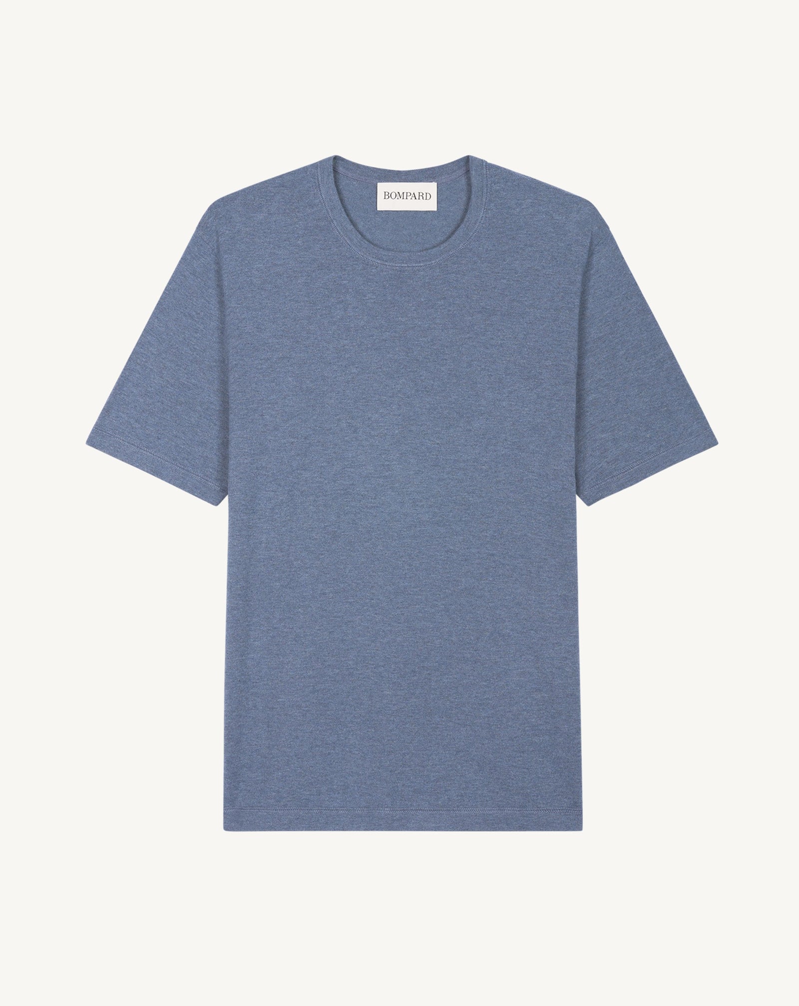 T-shirt ultrafin-BLEU AVERSE-85% pima coton 15% cachemire