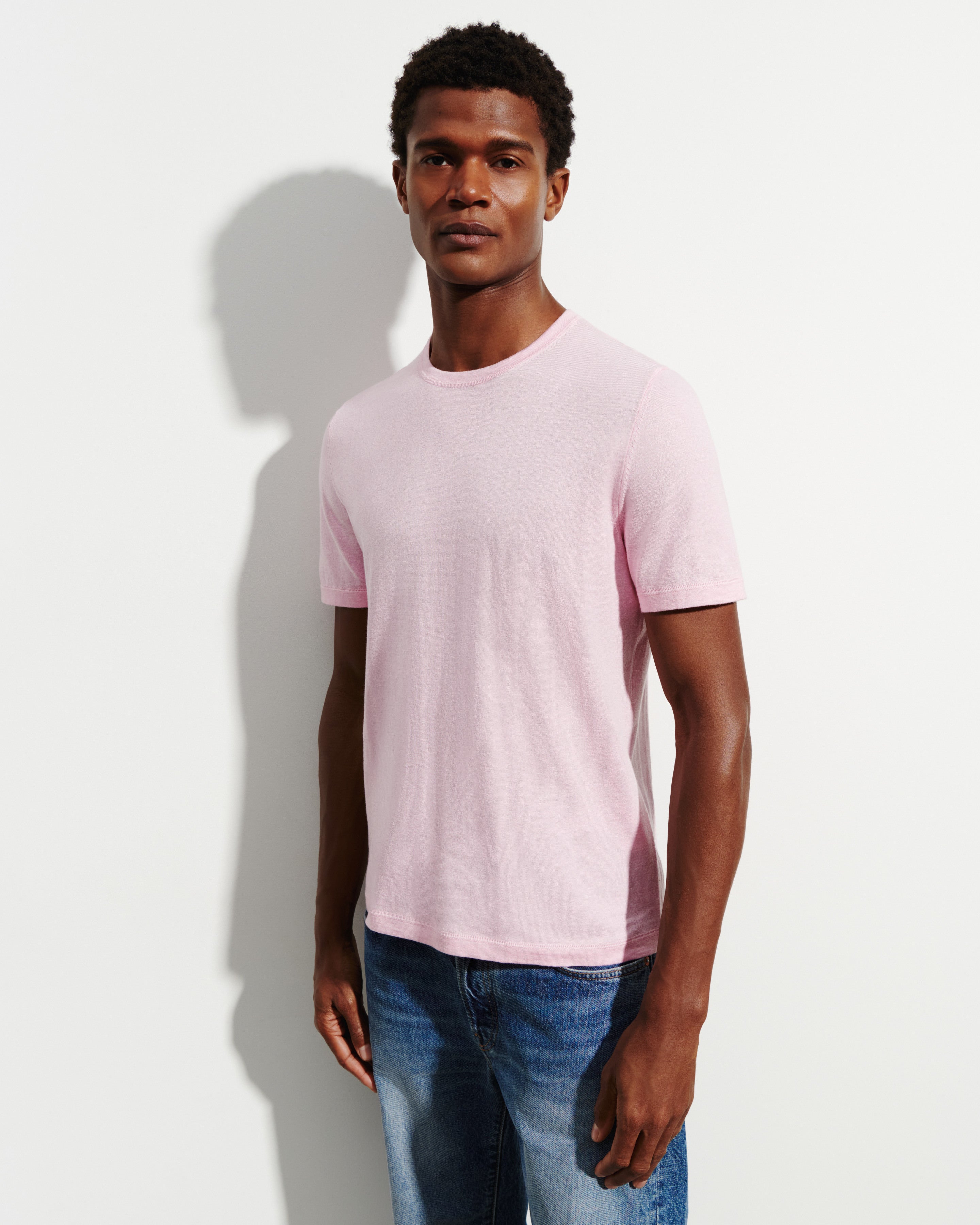 T-shirt ultrafin-SAKURA-85% pima coton 15% cachemire