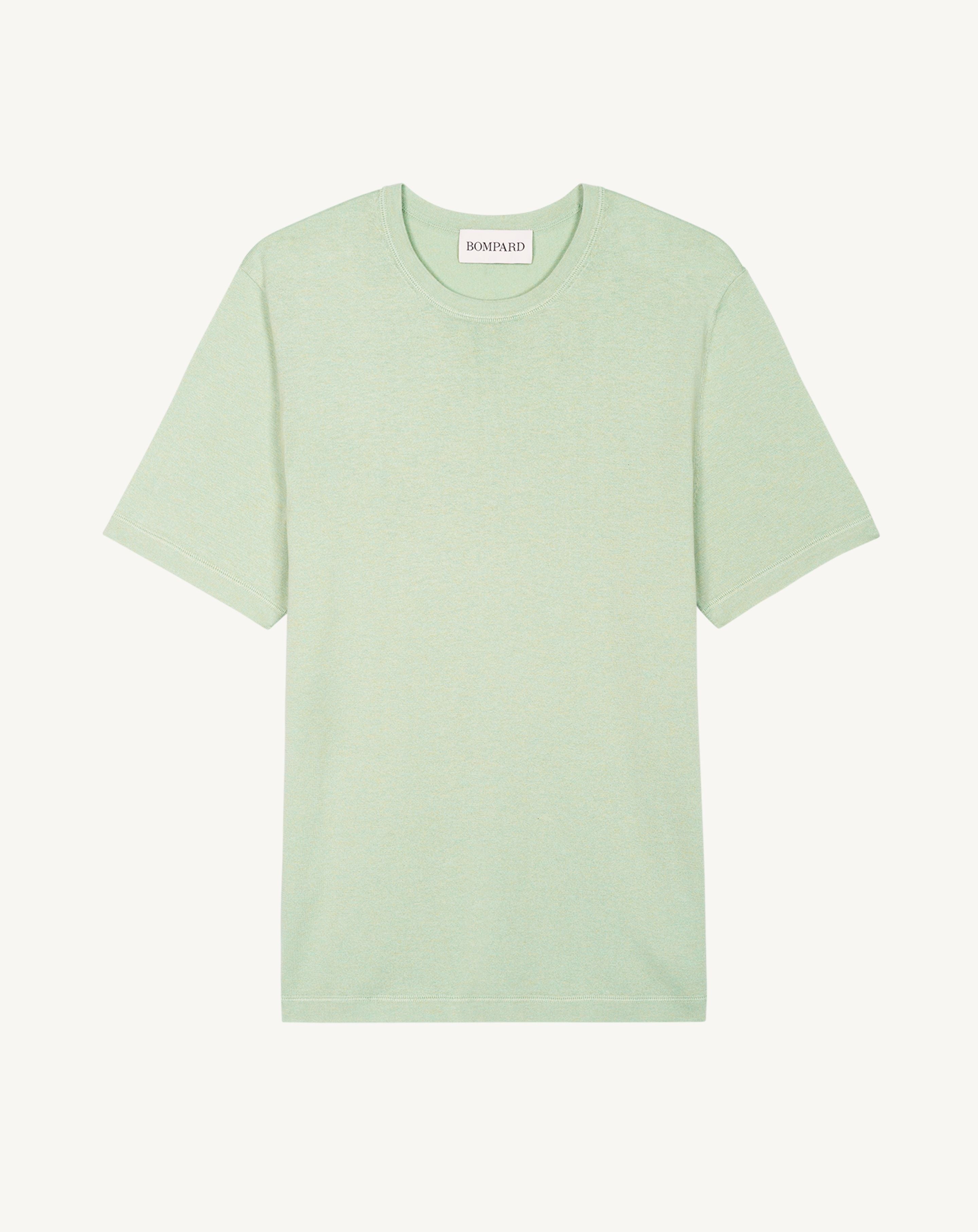 Extrafine t-shirt in Cotton, Cashmere Men almond green | Eric Bompard