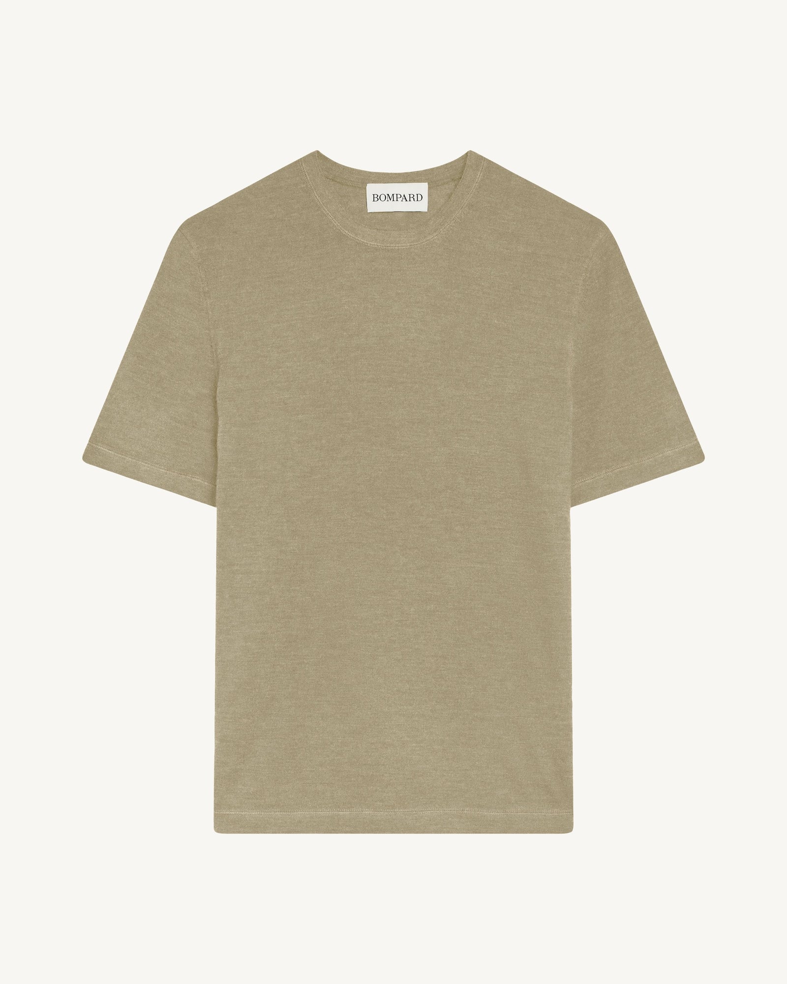 T-shirt ultrafin-BEIGE CENDRE-85% pima coton 15% cachemire