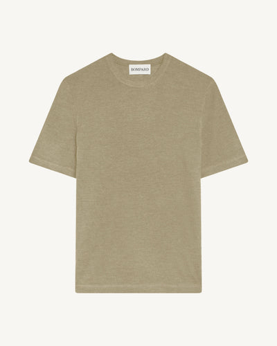 T-shirt ultrafin-BEIGE CENDRE-85% pima coton 15% cachemire