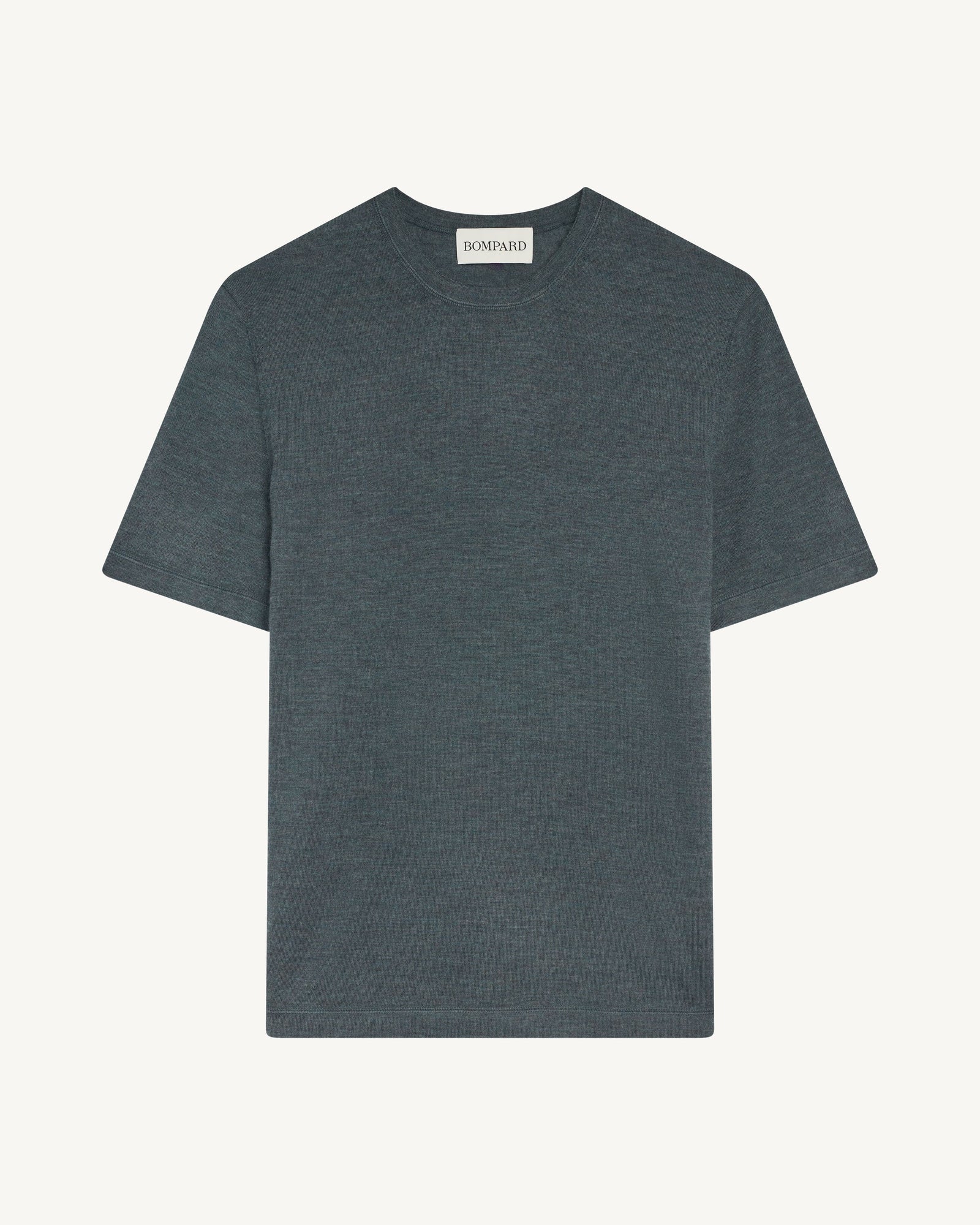T-shirt ultrafin-BLEU GRANIT-85% pima coton 15% cachemire