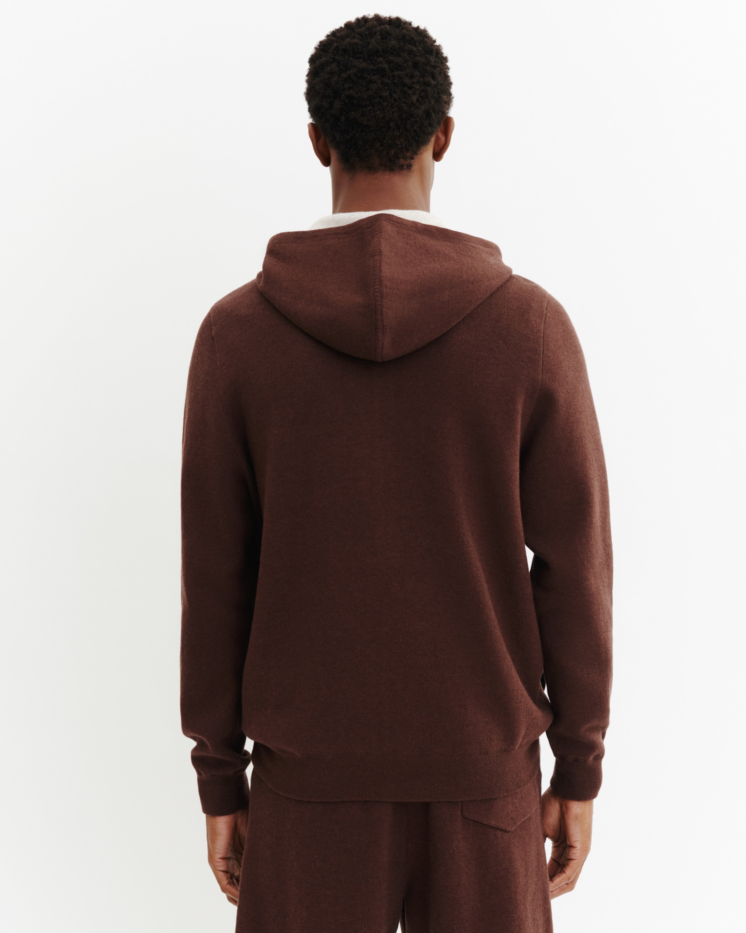 Hoodie zippé double face-CAFE/TOURTERELLE-85% pima coton 15% cachemire