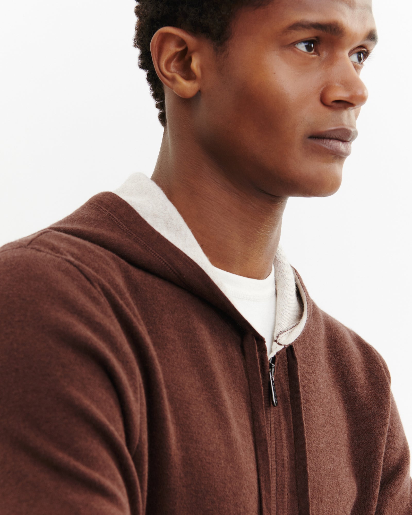 Hoodie zippé double face-CAFE/TOURTERELLE-85% pima coton 15% cachemire