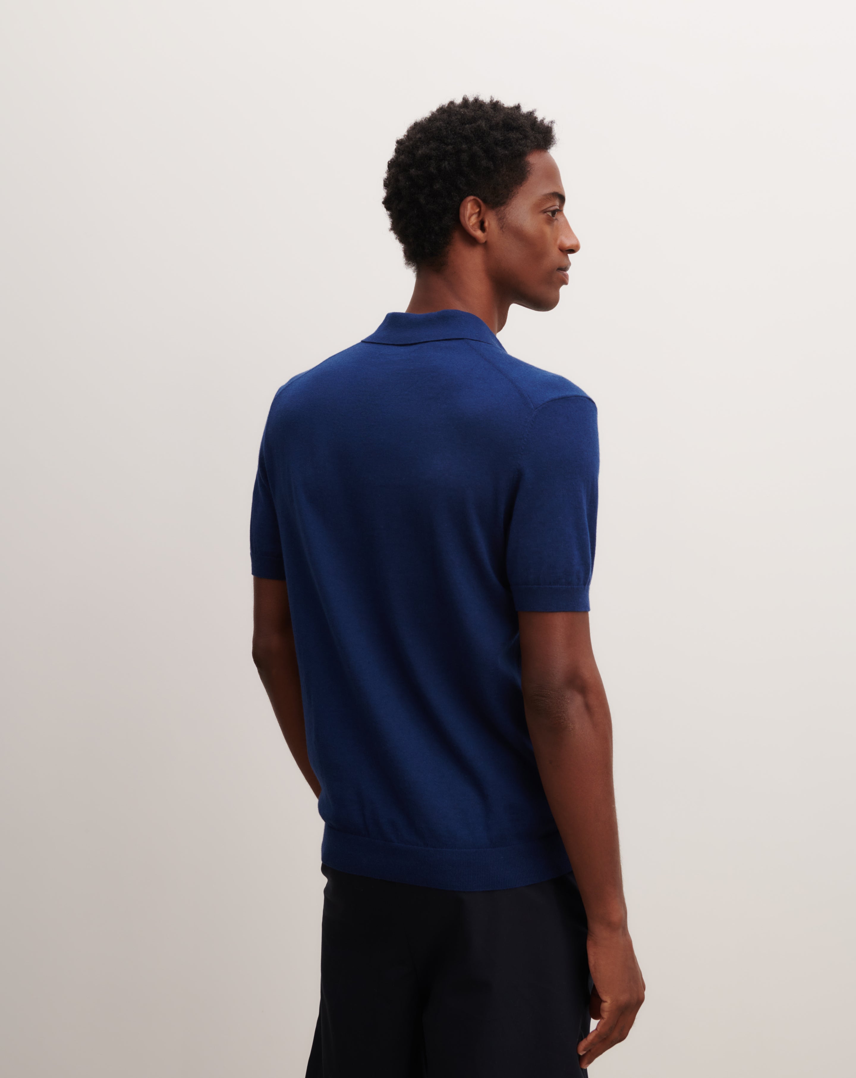 Polo uni-AMIRAL-85% pima coton 15% cachemire