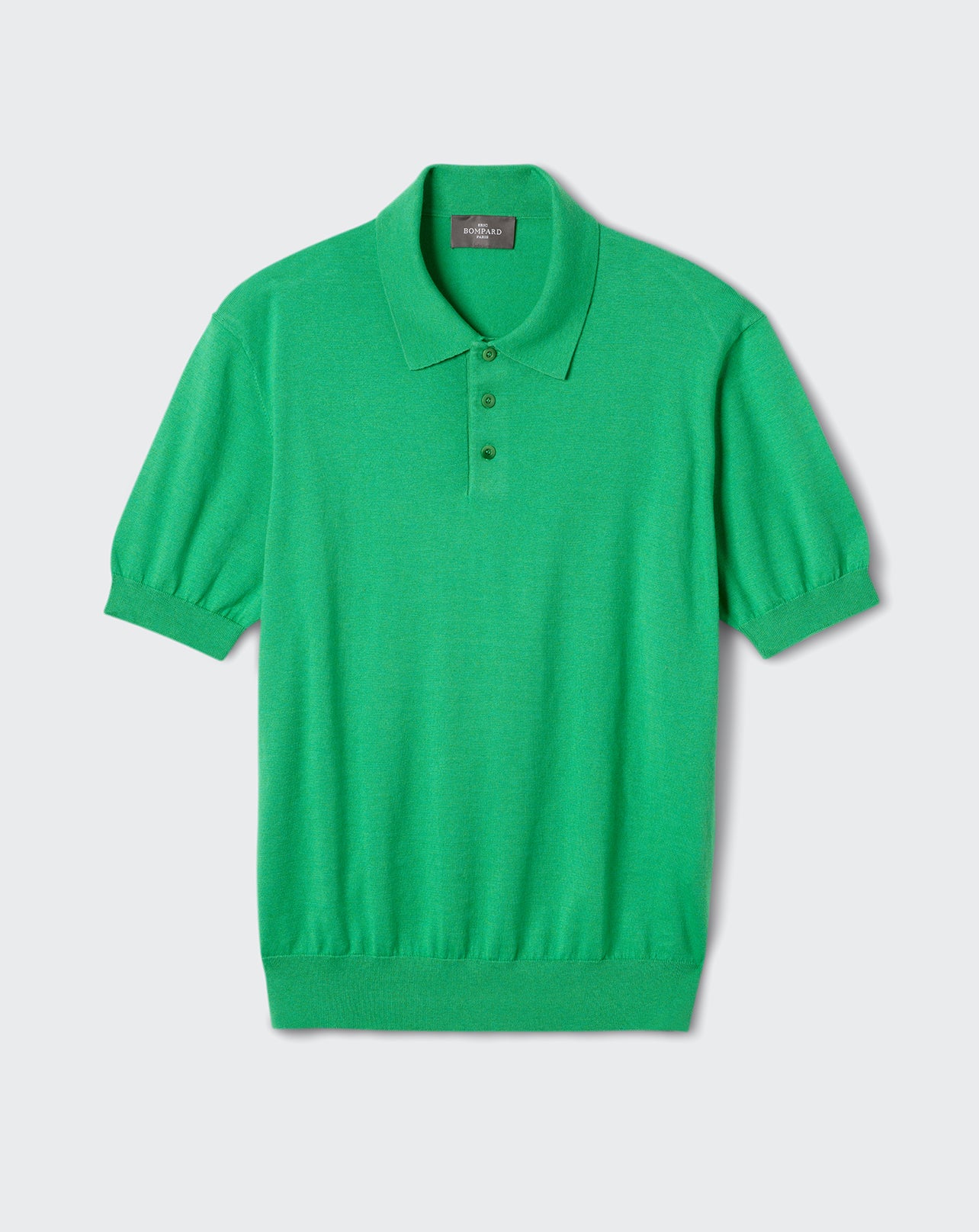 Polo ultrafin manches courtes-VERT TUPPER-85% PIMA COTON 15% CACHEMIRE
