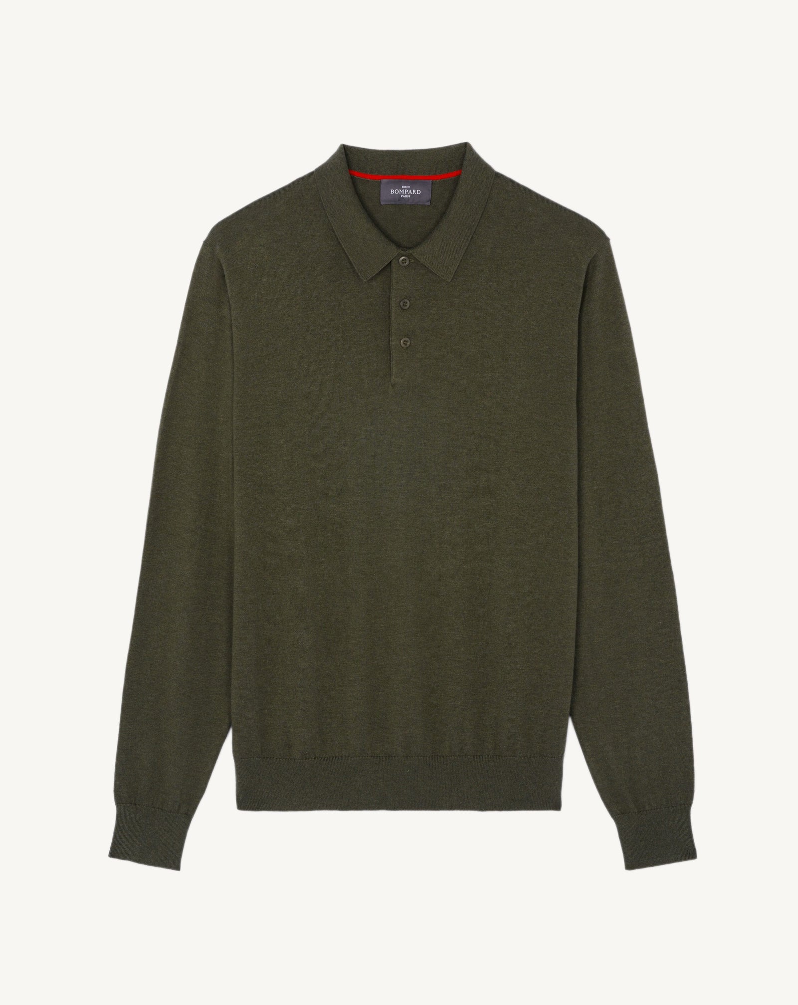 Polo ultrafin-KAKI OMBRE-85% PIMA COTON 15% CACHEMIRE