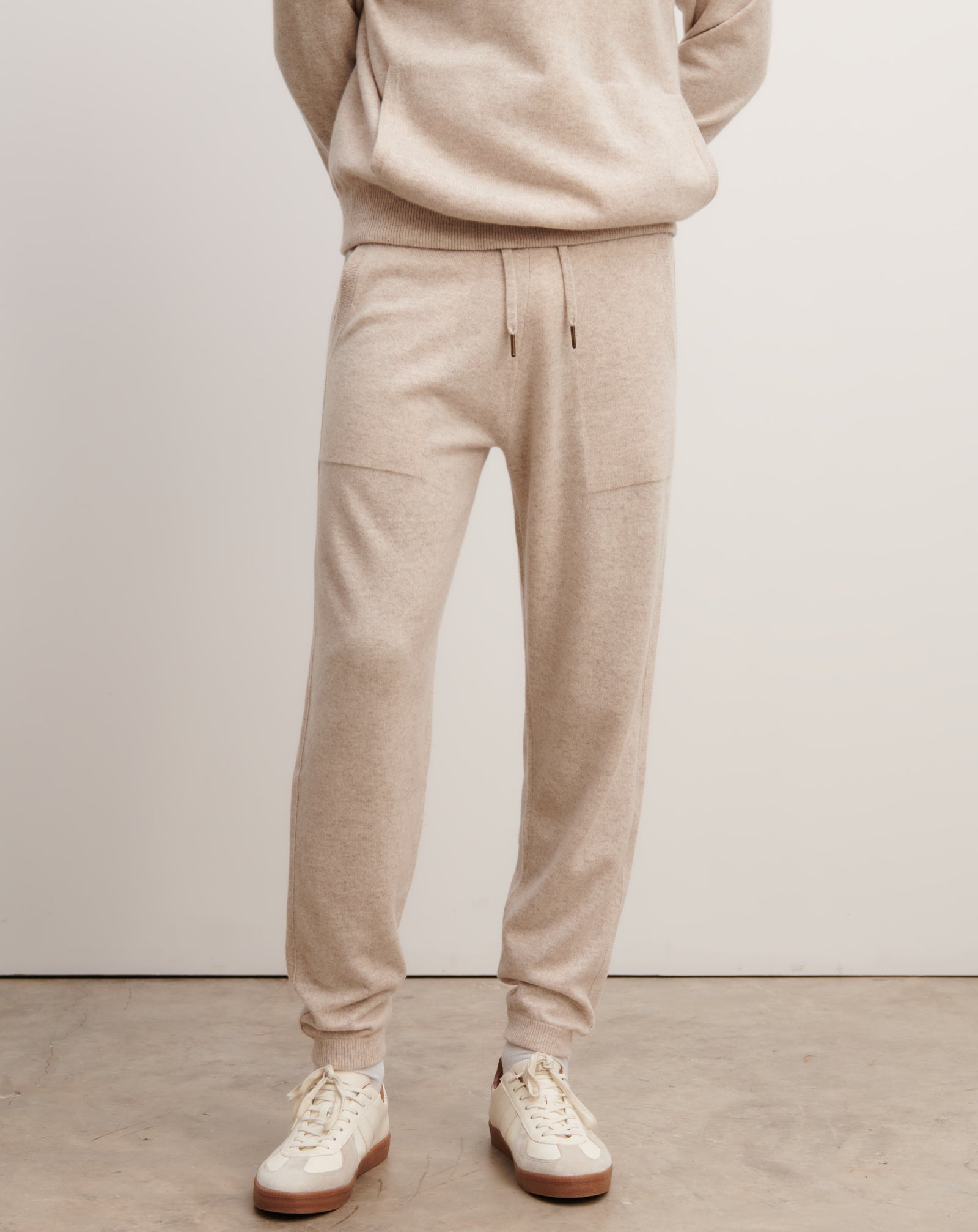 Pantalon de jogging-TOURTERELLE-100% cachemire