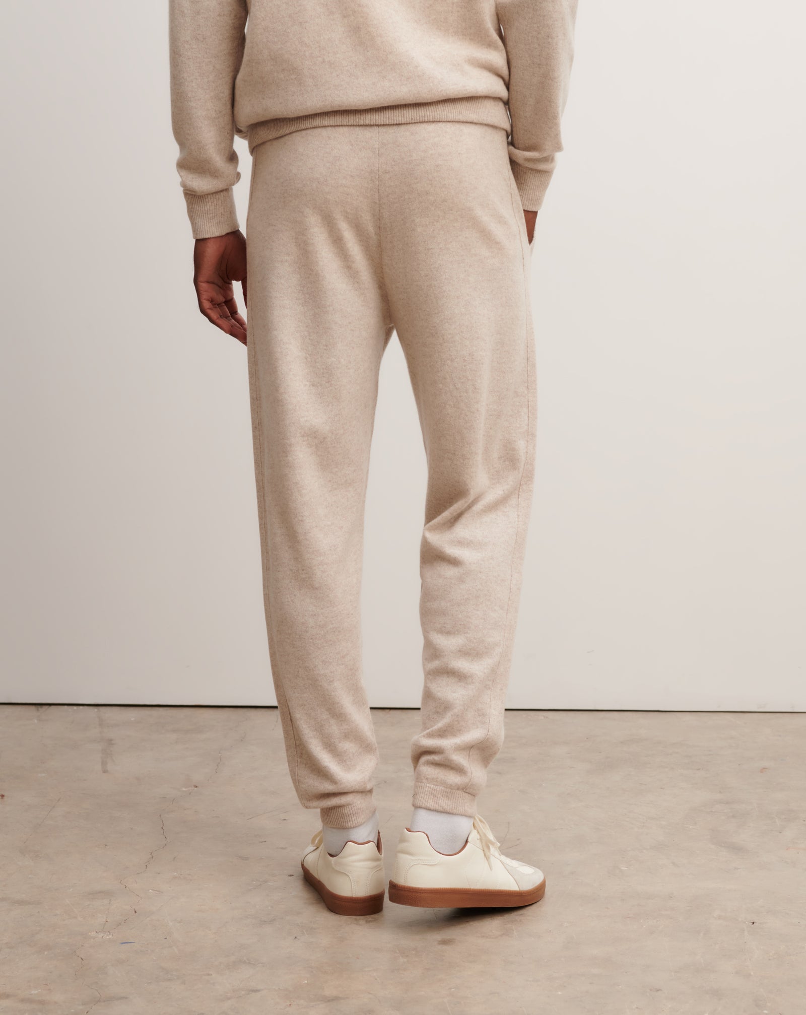 Pantalon de jogging-TOURTERELLE-100% cachemire