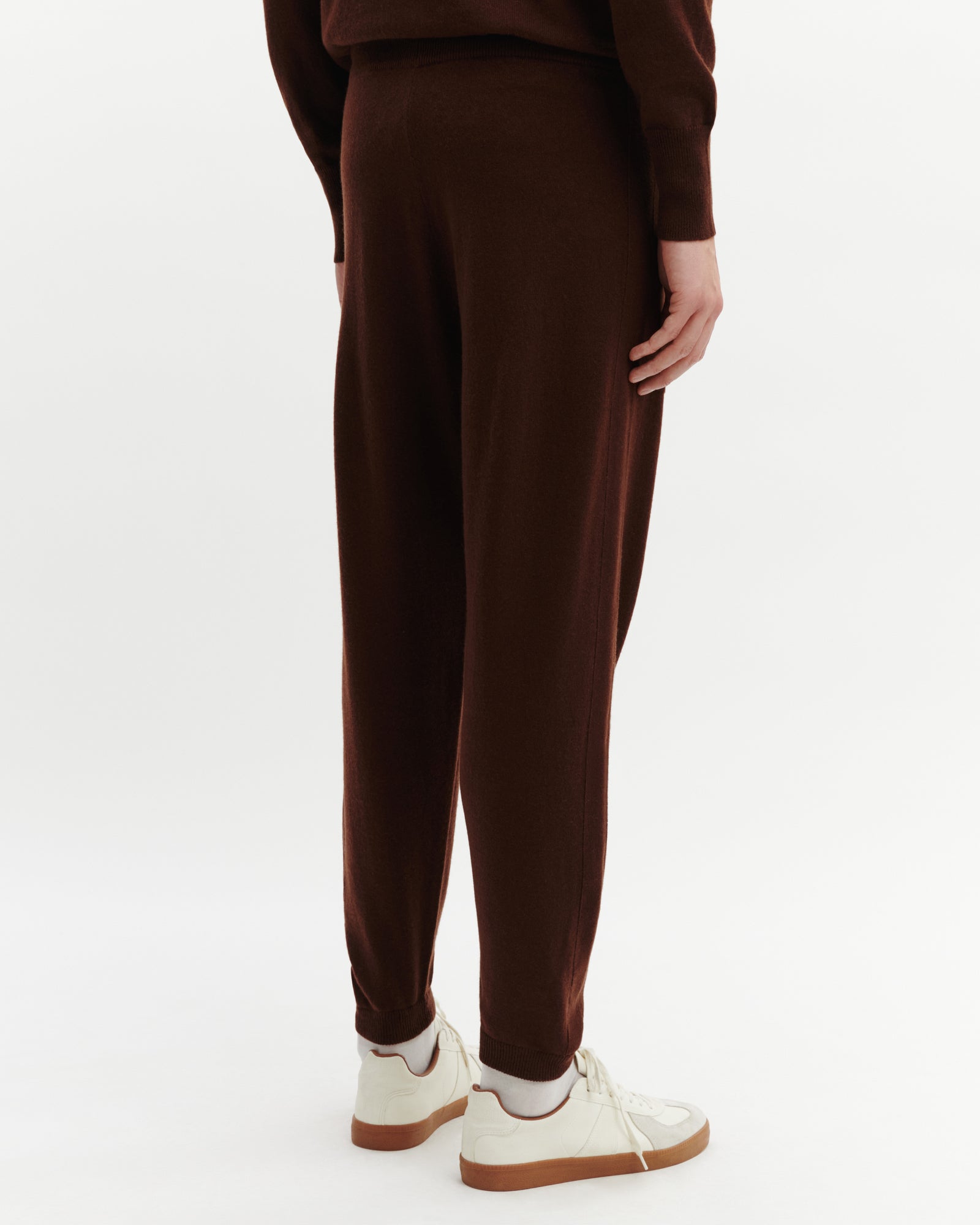 Pantalon de jogging-CAFE-100% cachemire