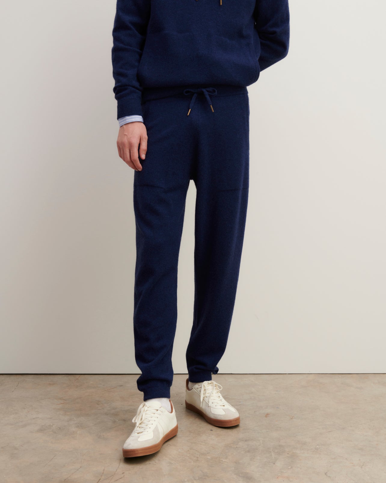 Pantalon de jogging-BLEU NOCTURNE-100% cachemire