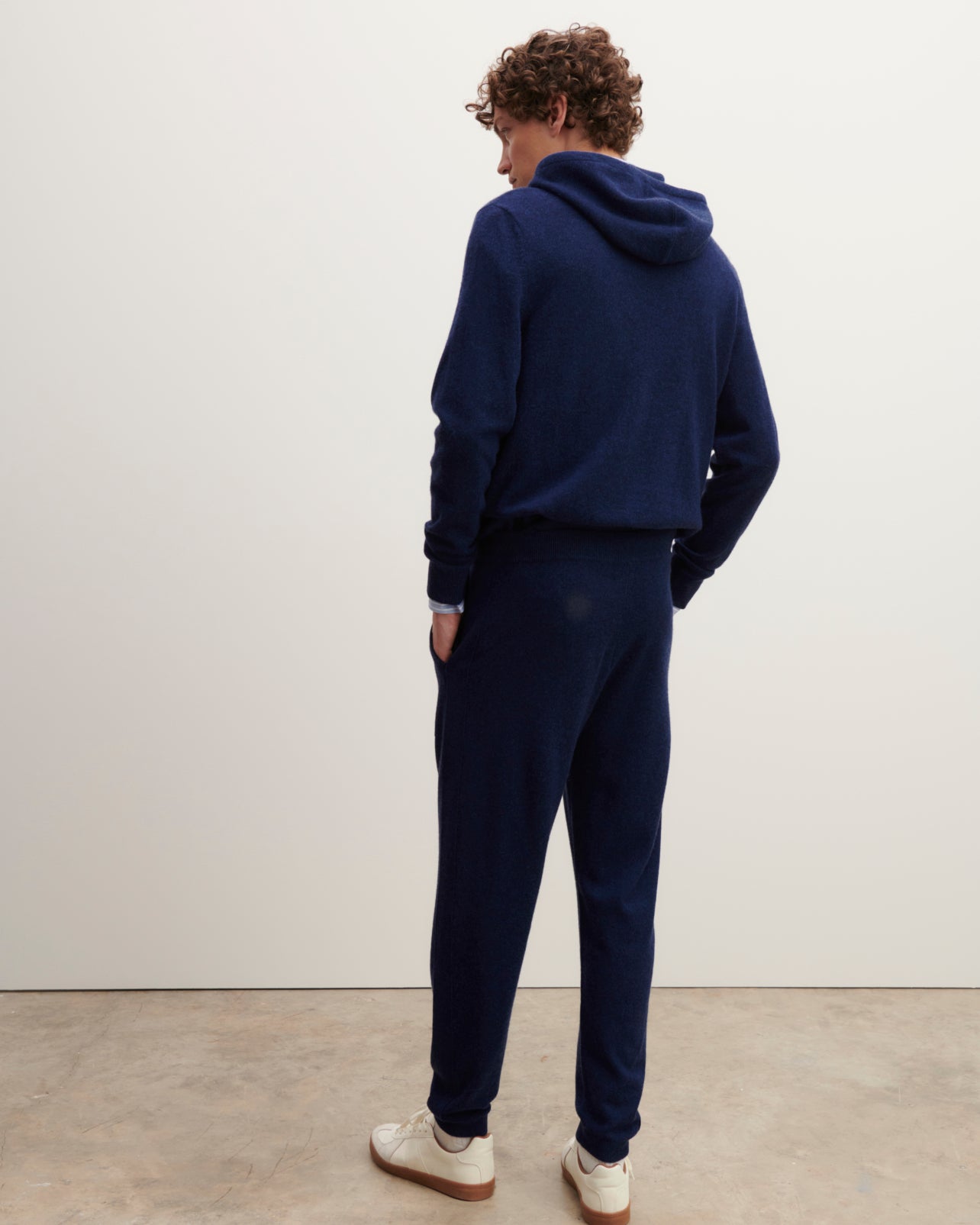 Pantalon de jogging-BLEU NOCTURNE-100% cachemire