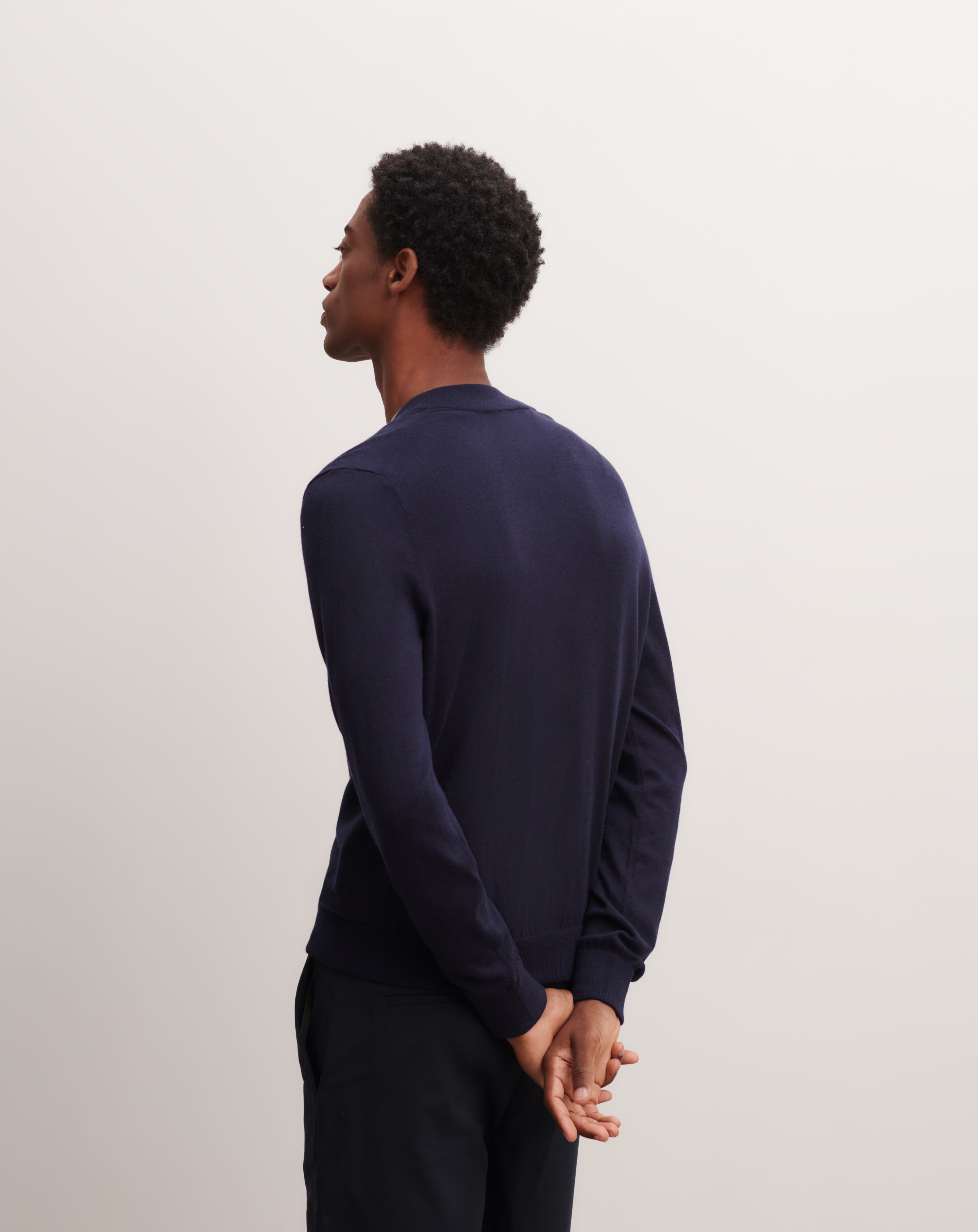 Teddy zippé-MARINE-85% pima coton 15% cachemire