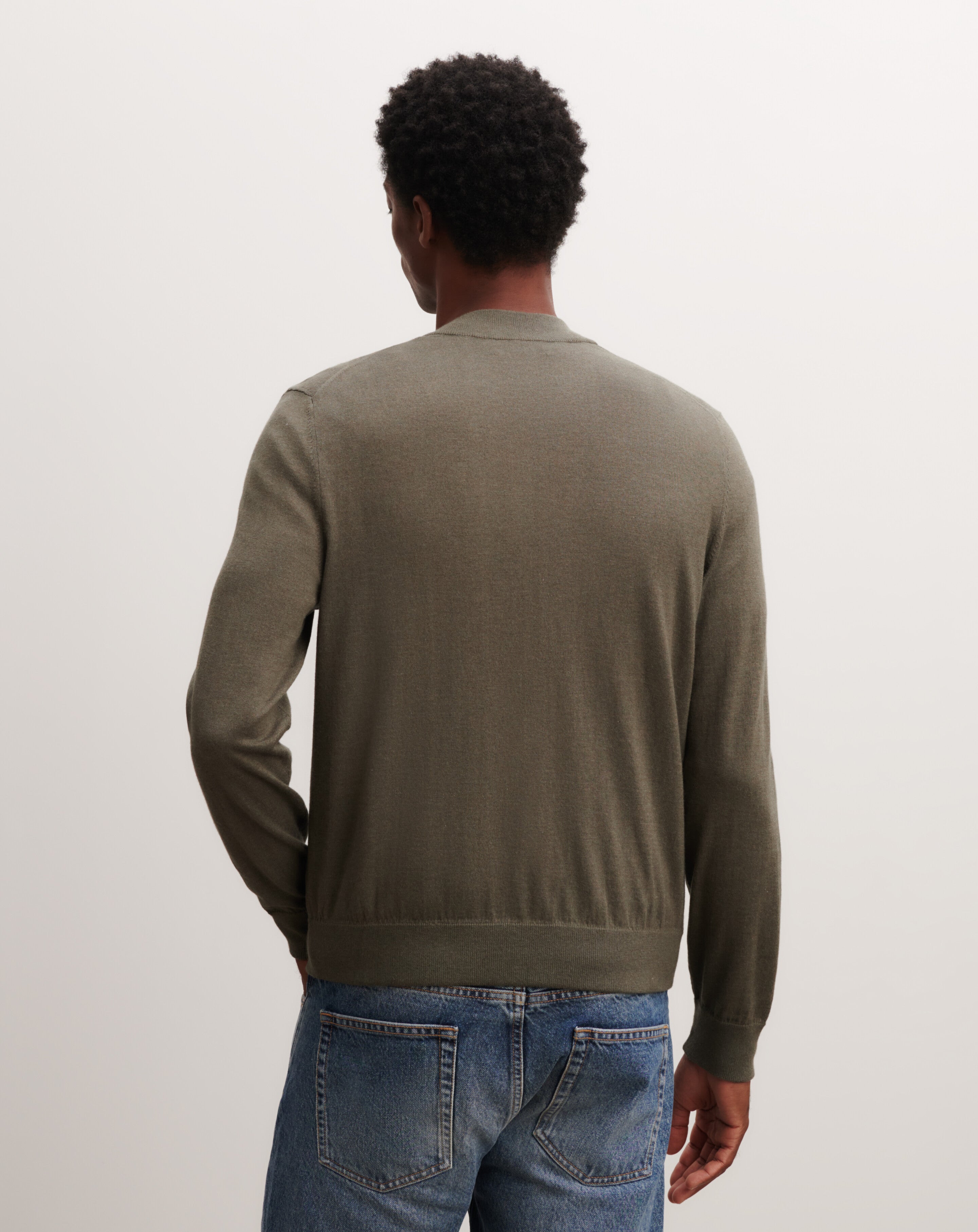 Teddy zippé-KAKI OMBRE-85% pima coton 15% cachemire