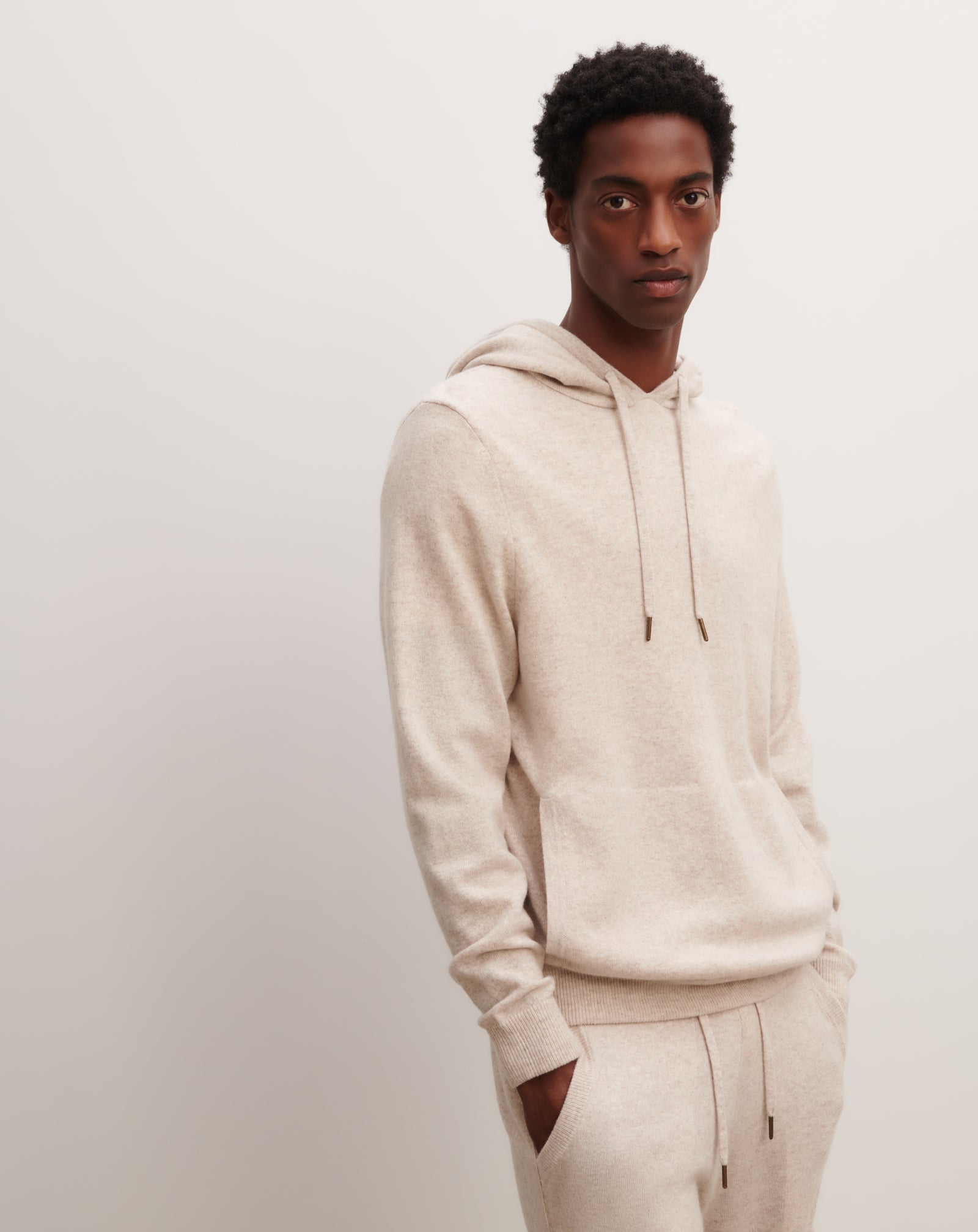 Pull à capuche-TOURTERELLE-100% cachemire