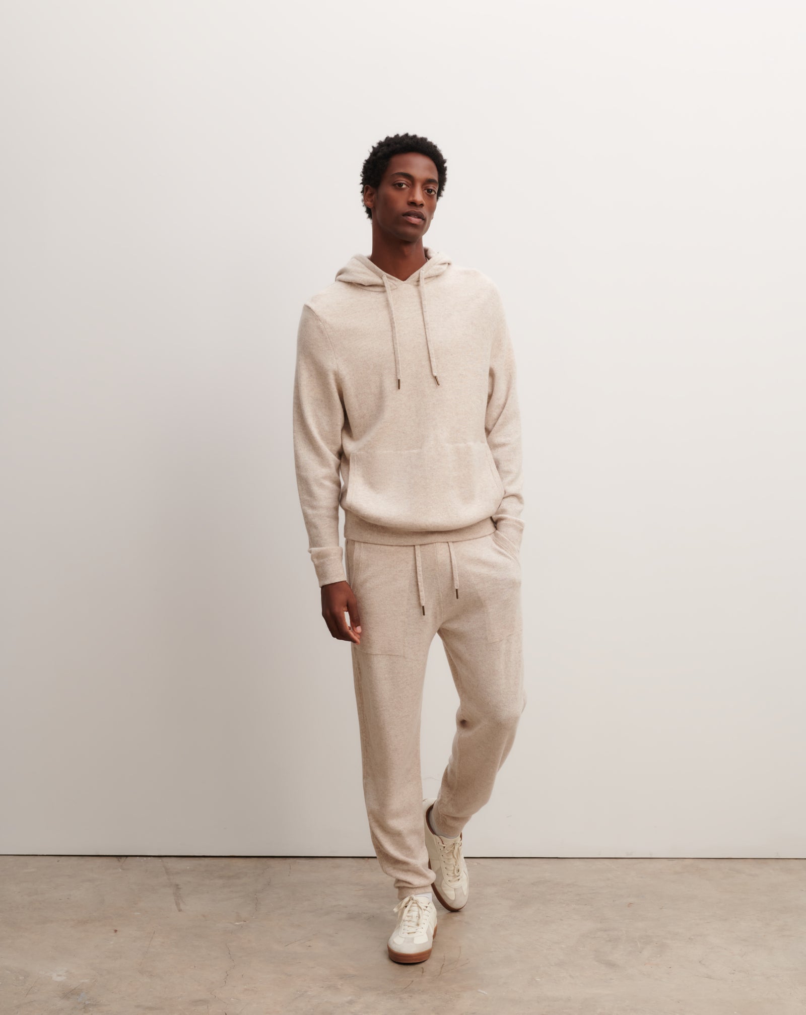 Pull à capuche-TOURTERELLE-100% cachemire