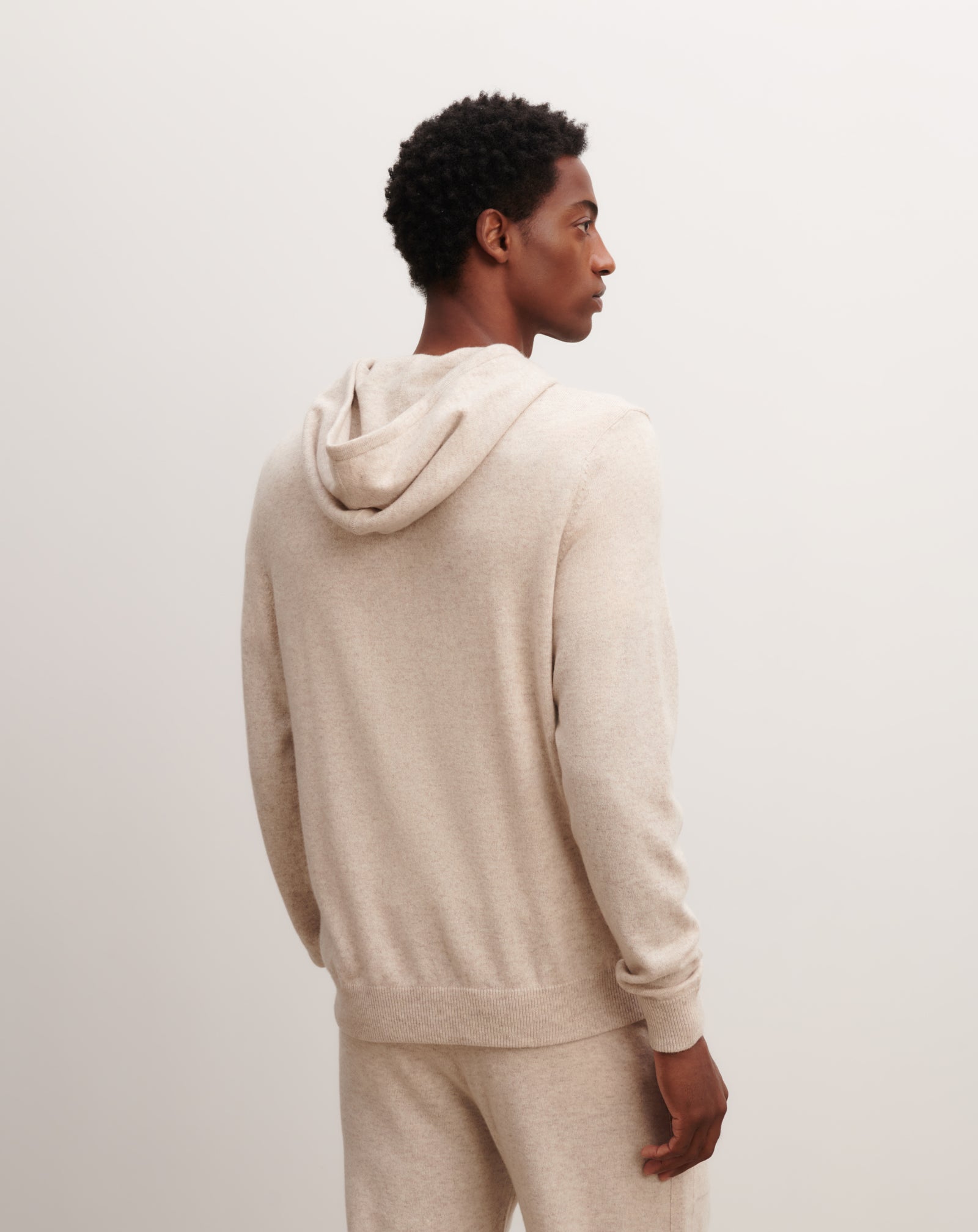 Pull à capuche-TOURTERELLE-100% cachemire