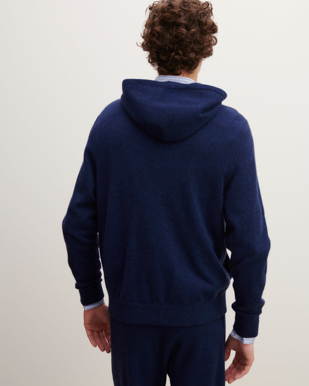 Pull à capuche-BLEU NOCTURNE-100% cachemire