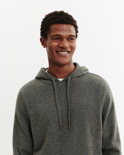 Pull à capuche-KAKI OMBRE-100% cachemire