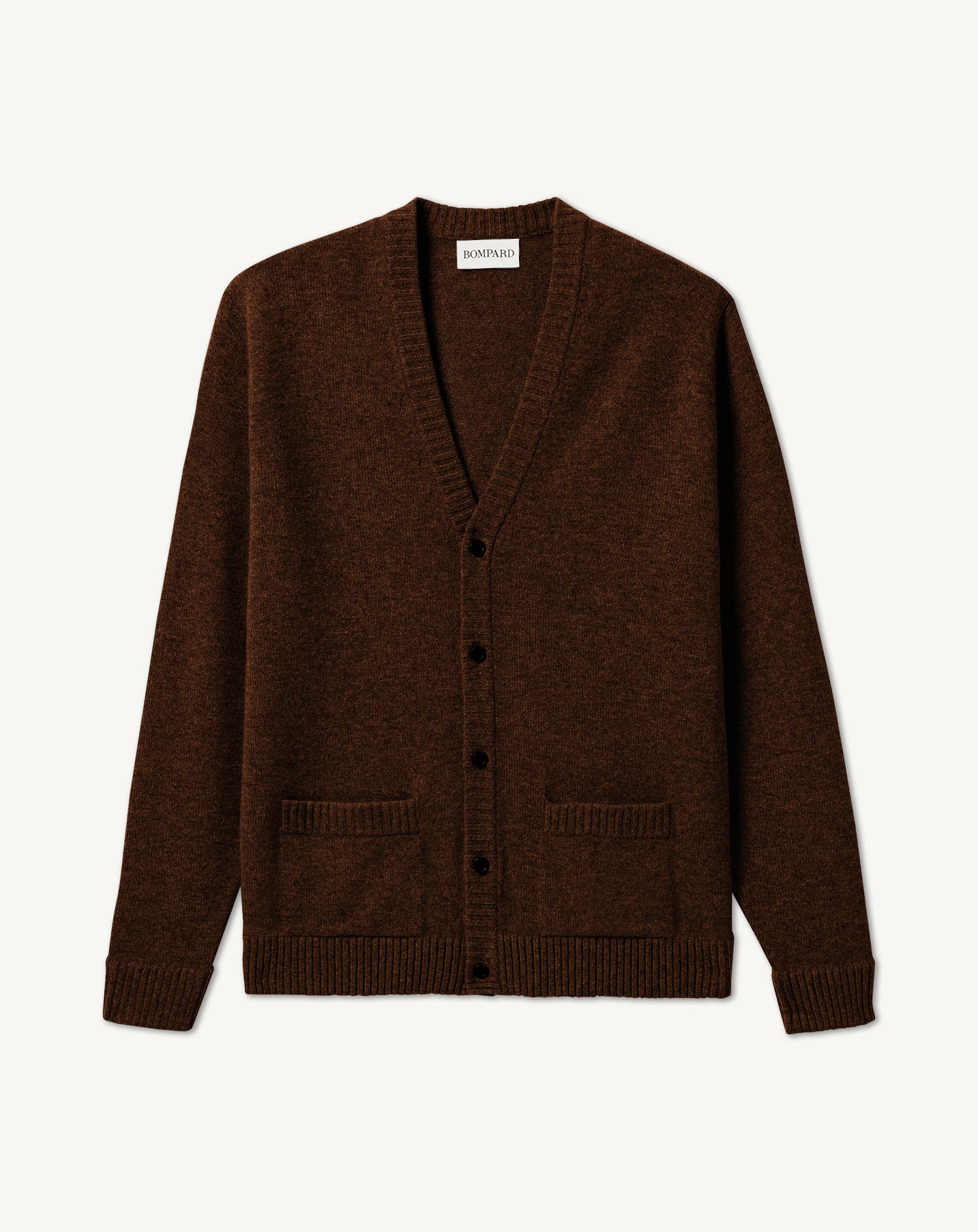 Gilet à poches-CHOCOLAT-100% cachemire