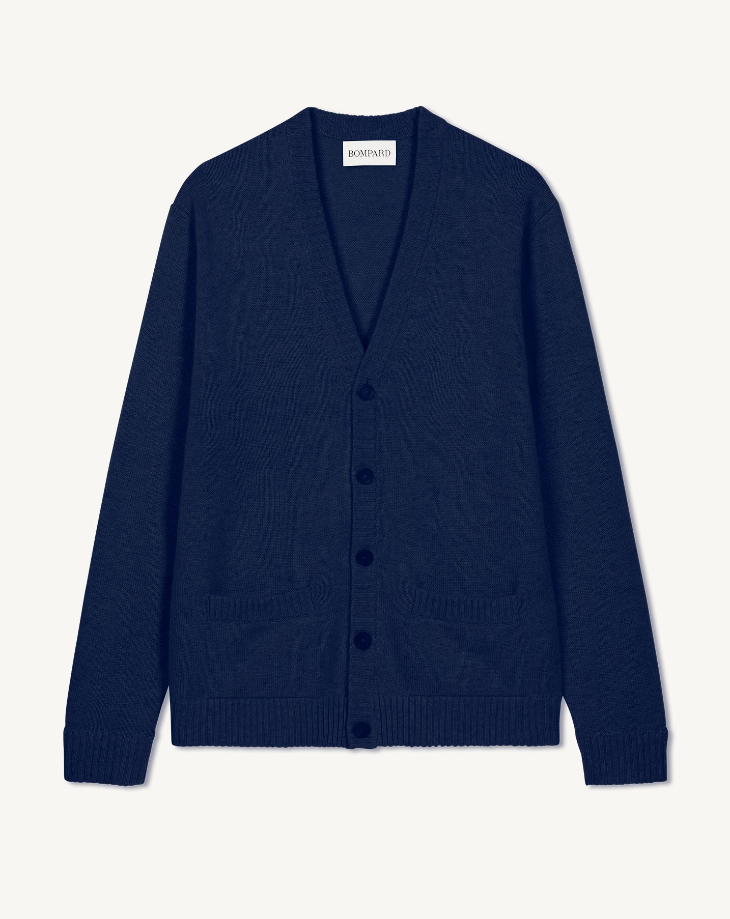 Gilet à poches-BLEU NOCTURNE-100% cachemire