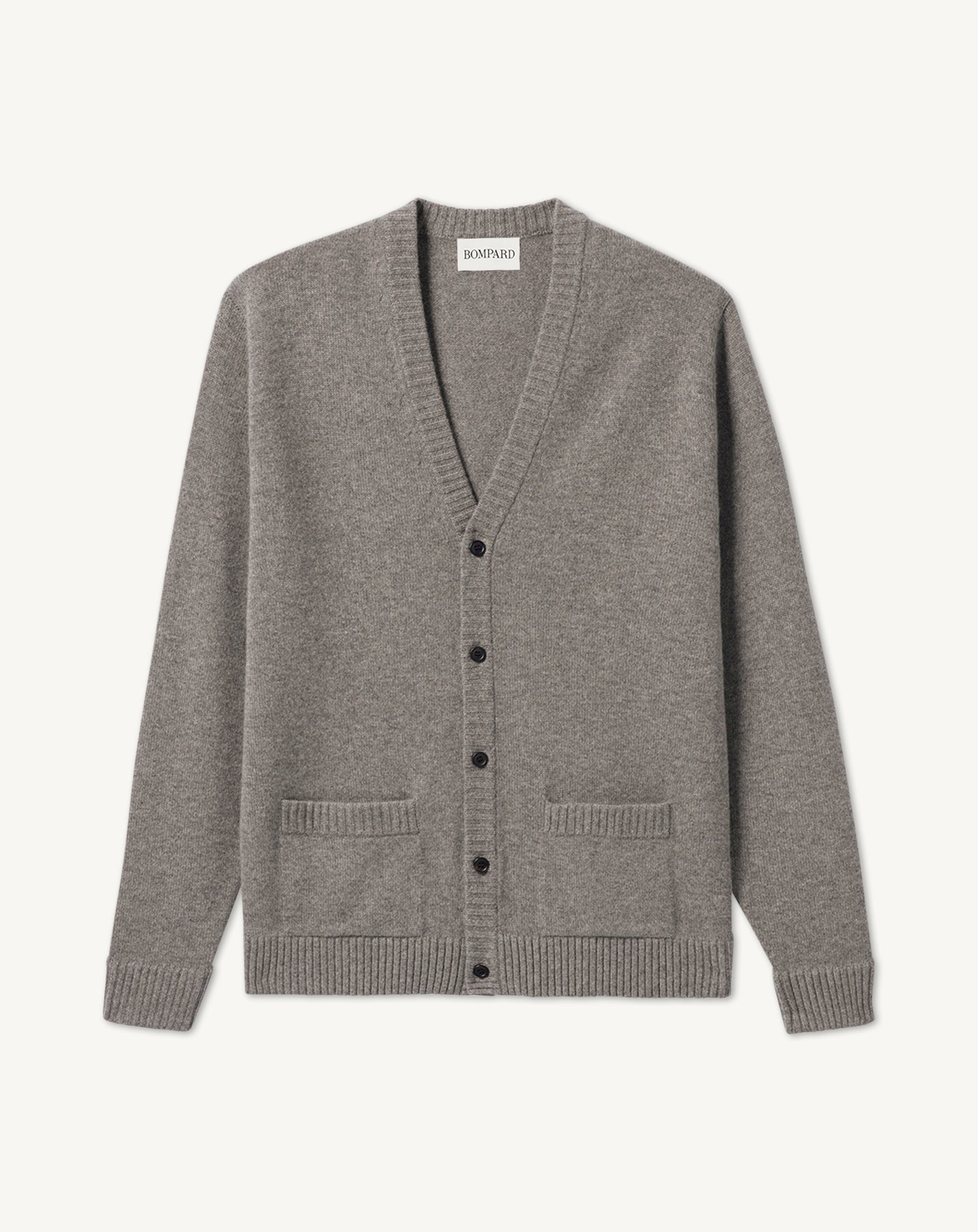 Gilet à poches-GRIS METEORITE-100% CACHEMIRE