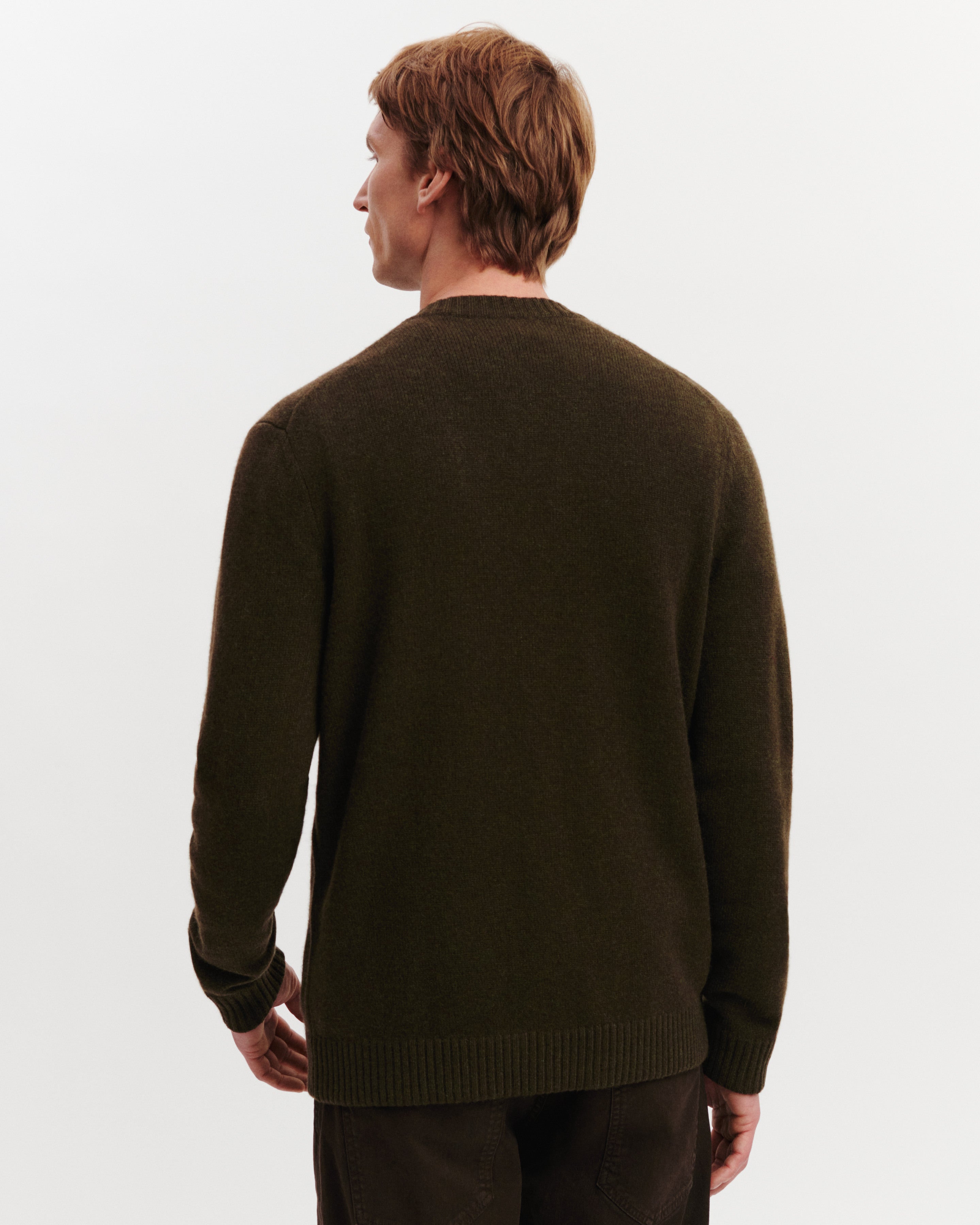 Gilet Lino-KAKI KOMBU-100% cachemire