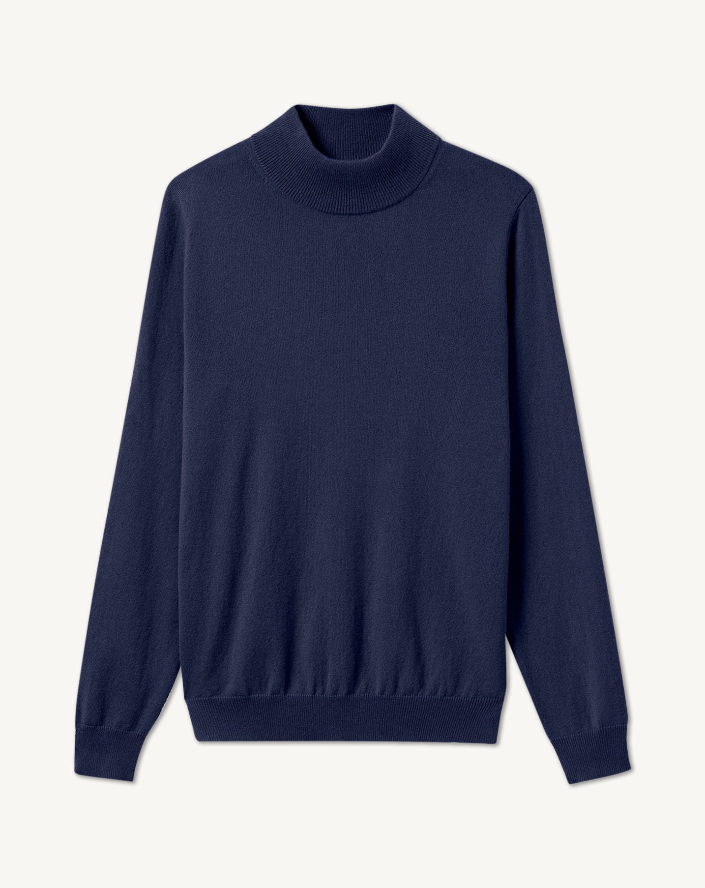 Pull col montant-BLEU NOCTURNE-100% CACHEMIRE