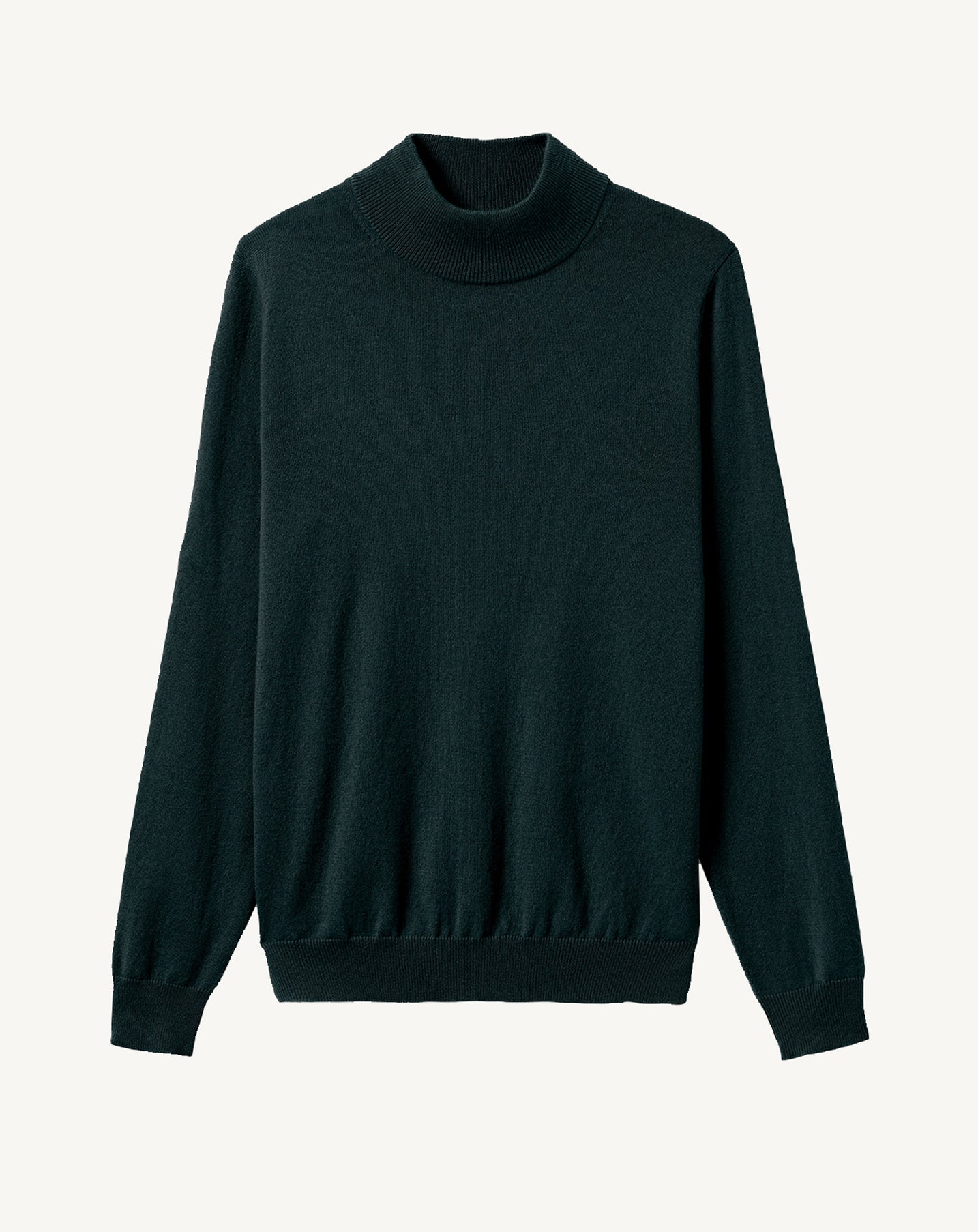 Pull col montant-VERT ZURICH-100% CACHEMIRE