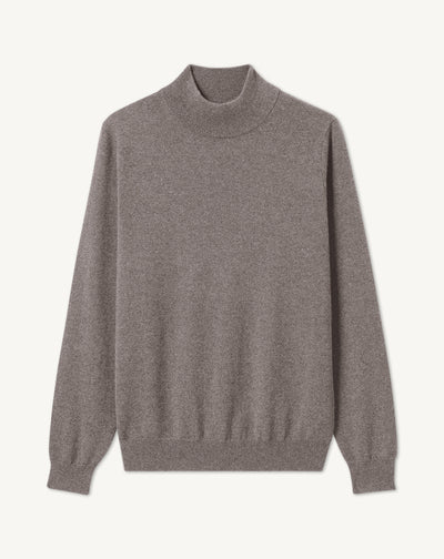 Pull col montant-GRIS METEORITE-100% cachemire