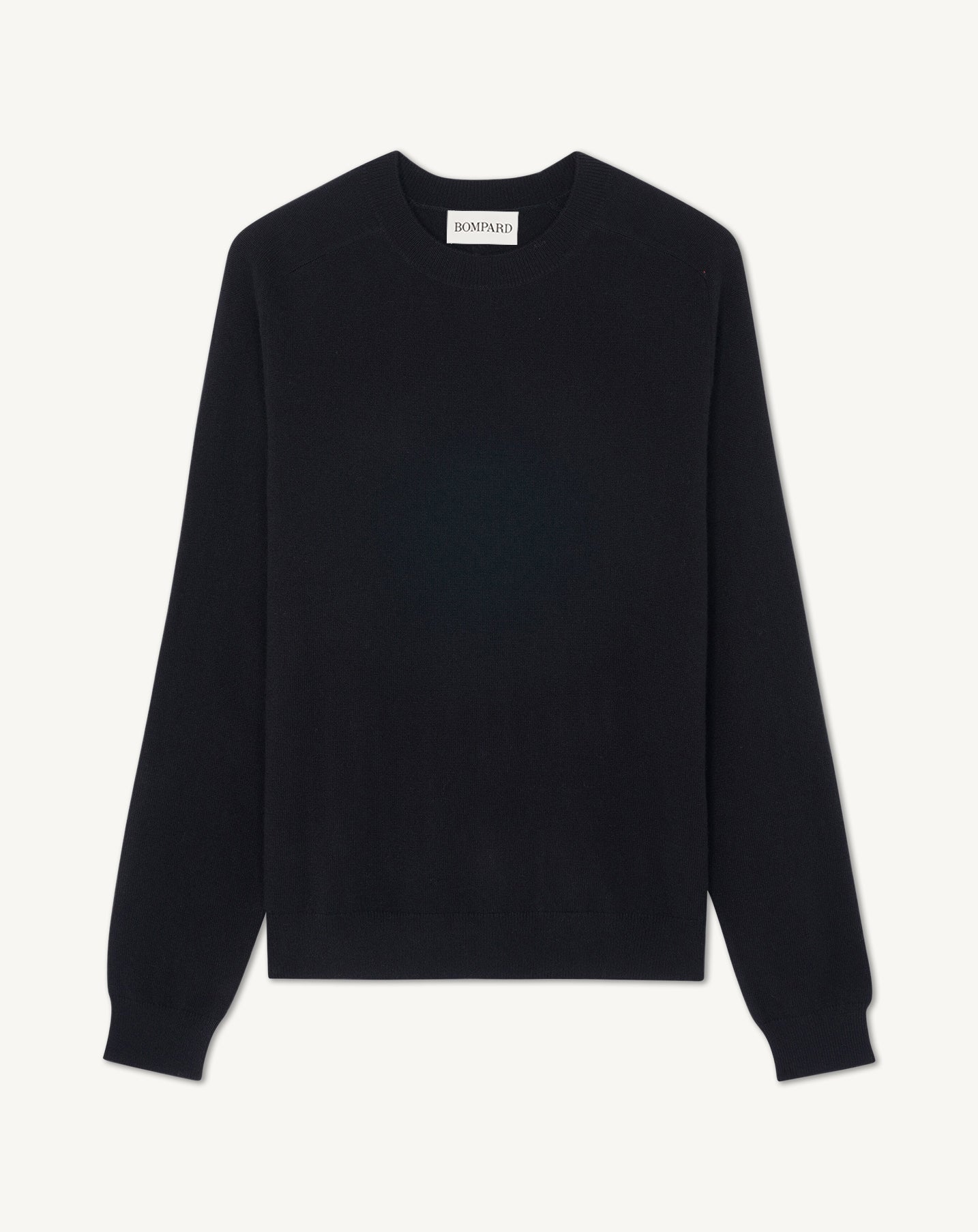 Pull col rond emmanchures marteau-NOIR-100% CACHEMIRE