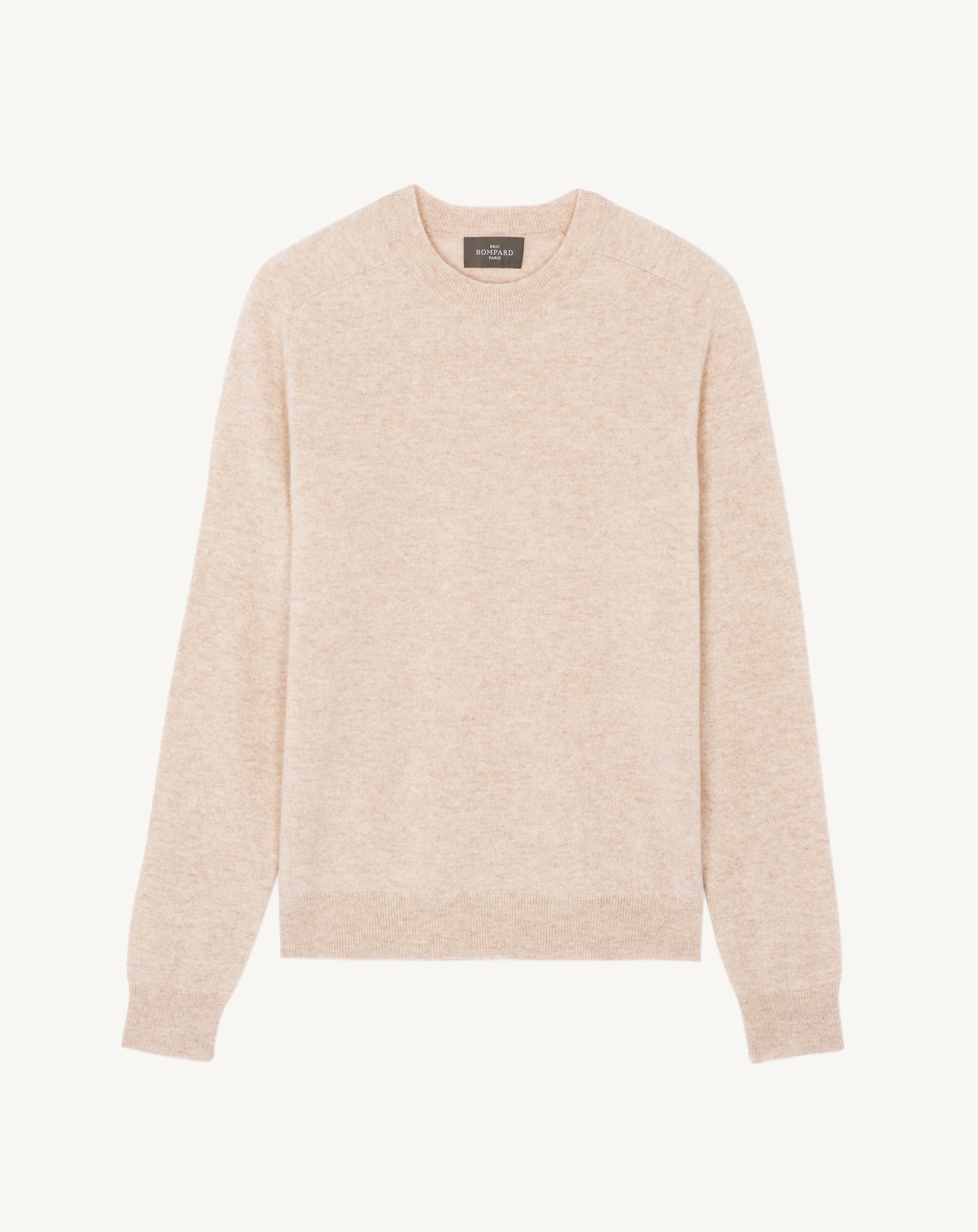 Pull col rond manches marteau-TOURTERELLE-100% cachemire