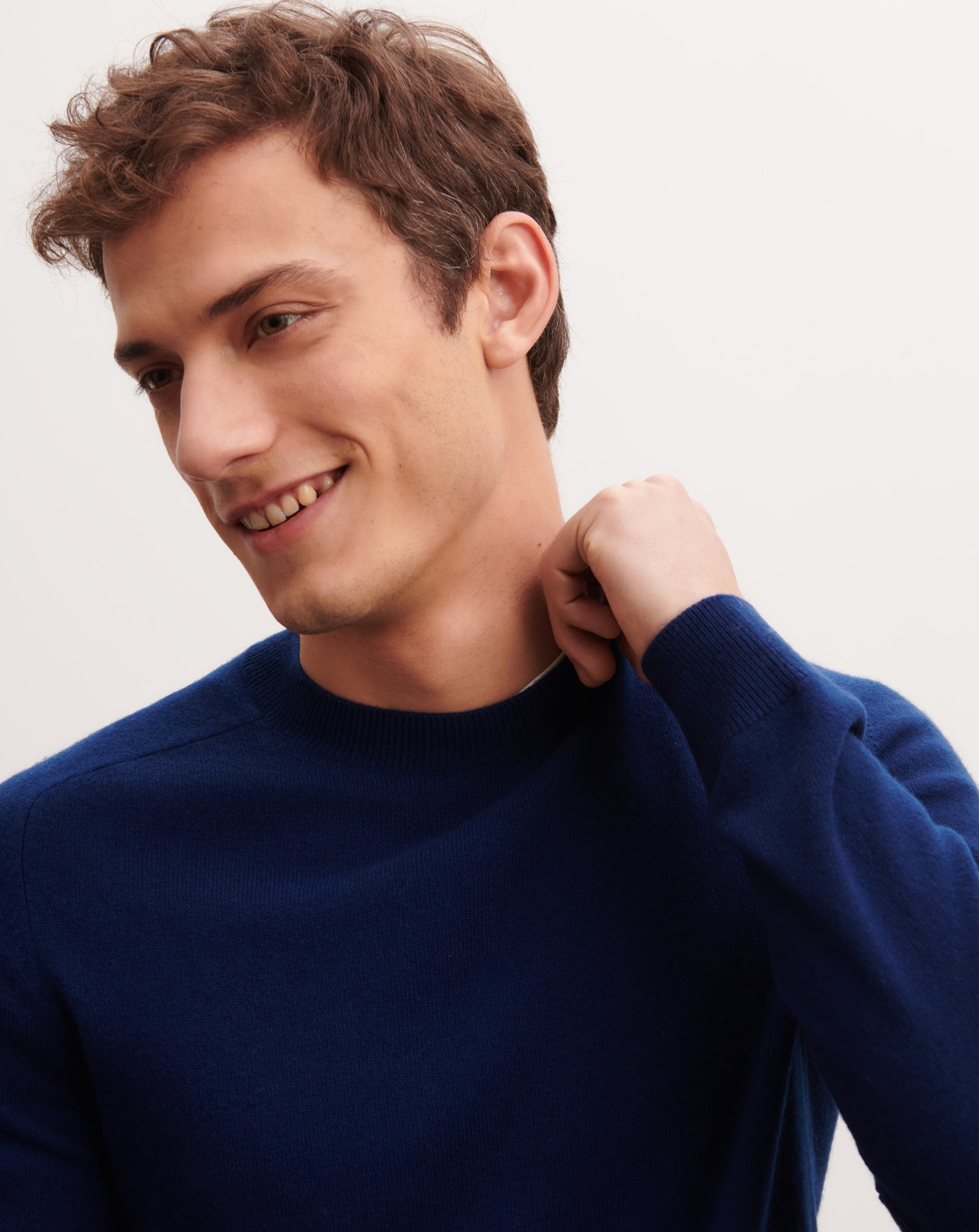 Pull col rond manches marteau-AMIRAL-100% cachemire