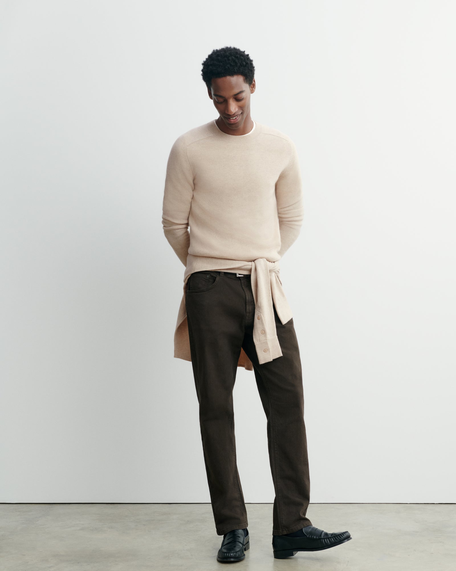 Pull col rond manches marteau-AVOINE-100% cachemire